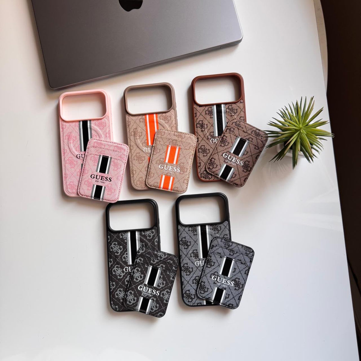 GUESS Leather Magnetic MagSafe Wallet(Code GLM73)