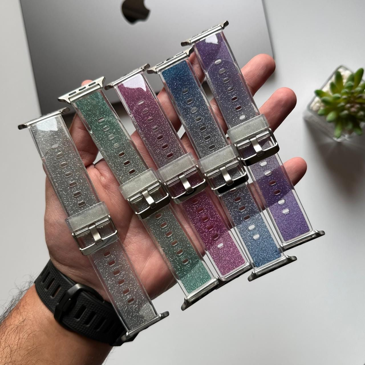 Glitter Silicone Band For Apple Watch (Code MAG84)