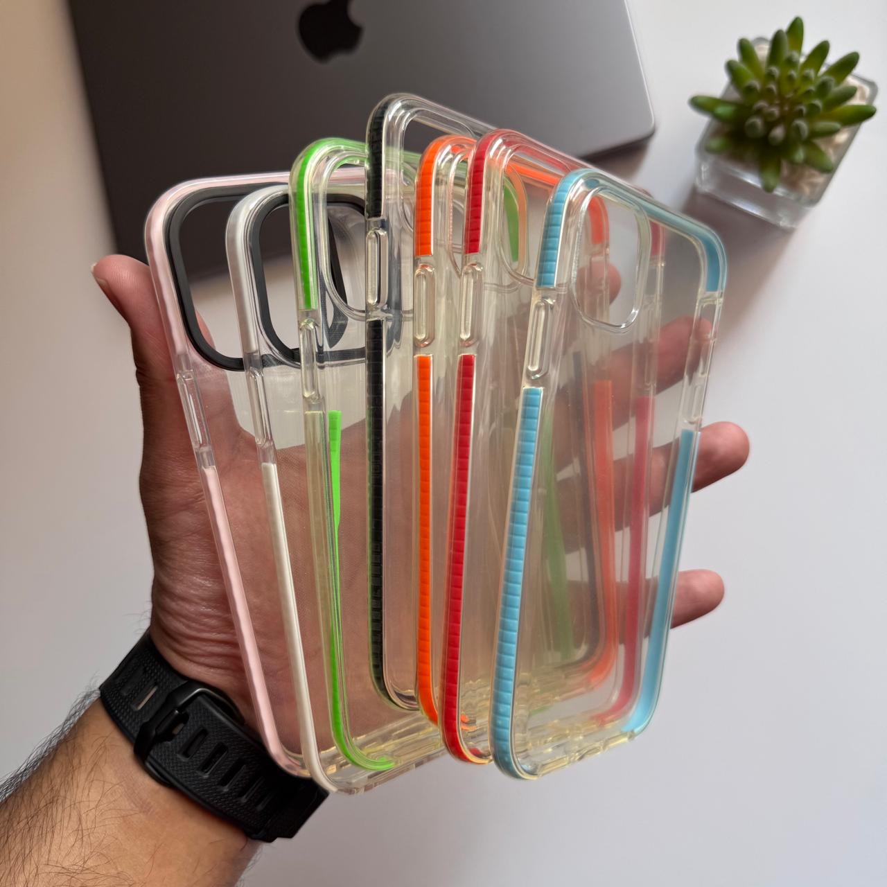 Clear Case With Colorful Frame (Code CCFC7)