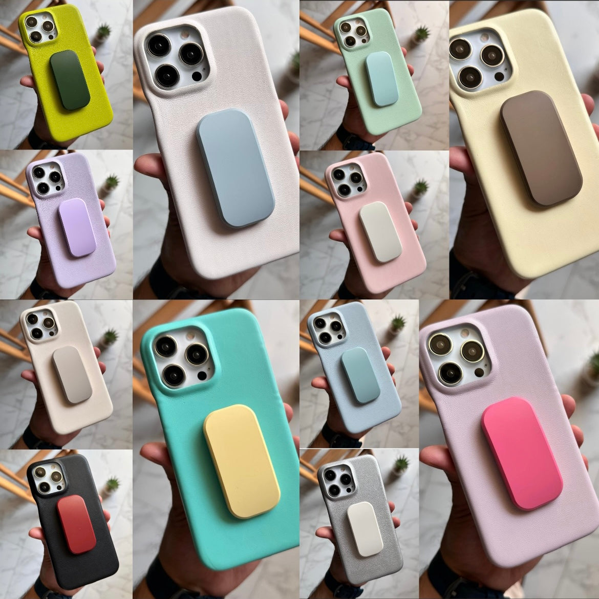Exclusive Leather Pop-Socket Case (Code SHN33)