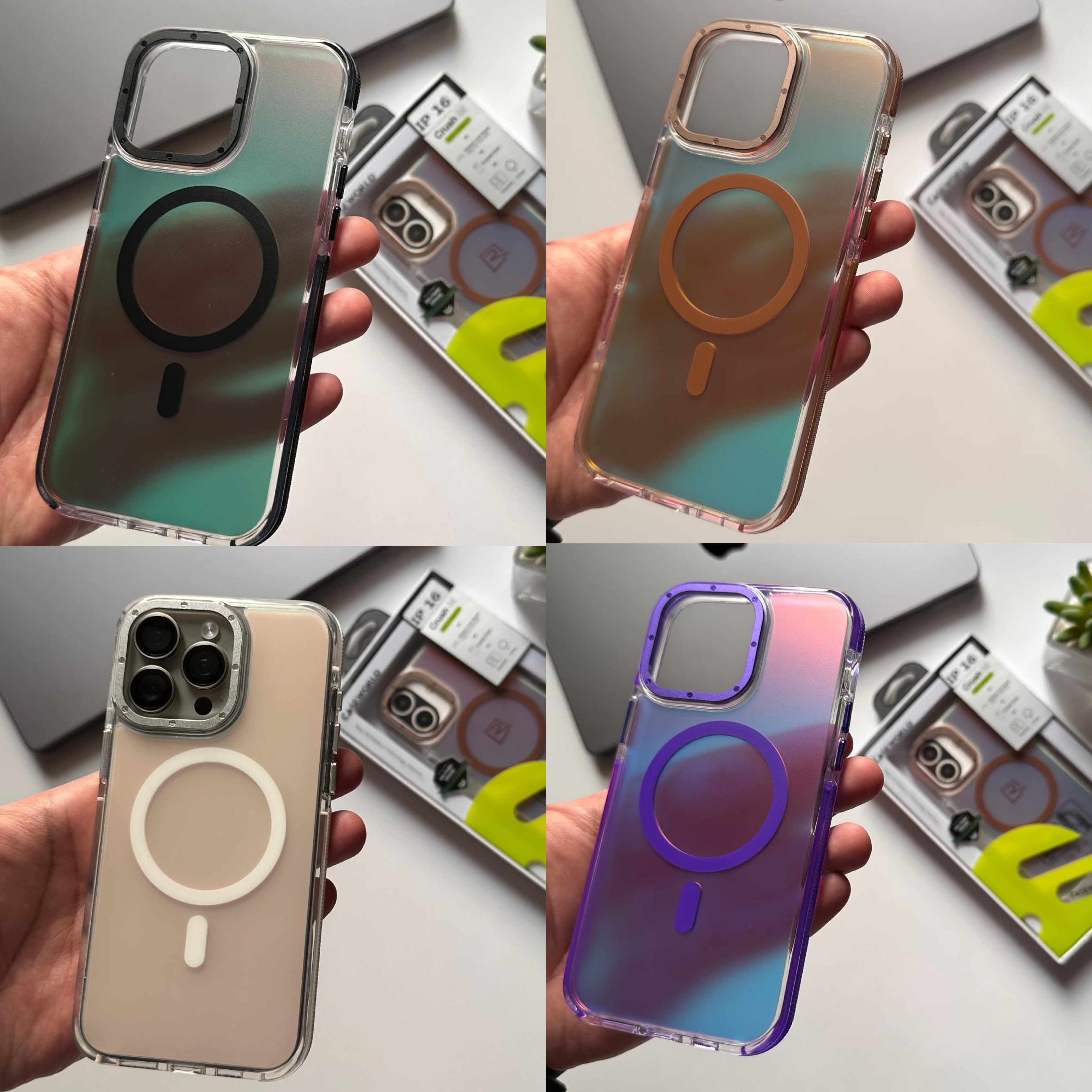 Heliogram Coloured Frame MagSafe with Metal Frame Camera Case (Code CLC65)