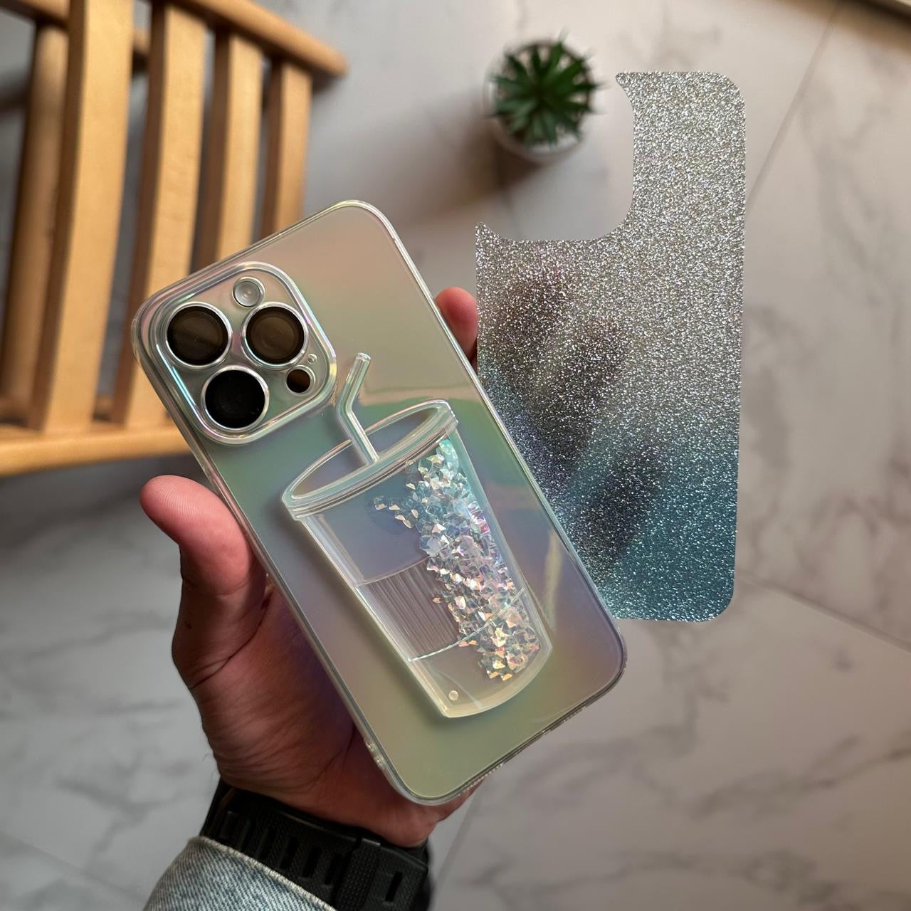 3D Cup Quicksand Glitter Case (Code QCG88)