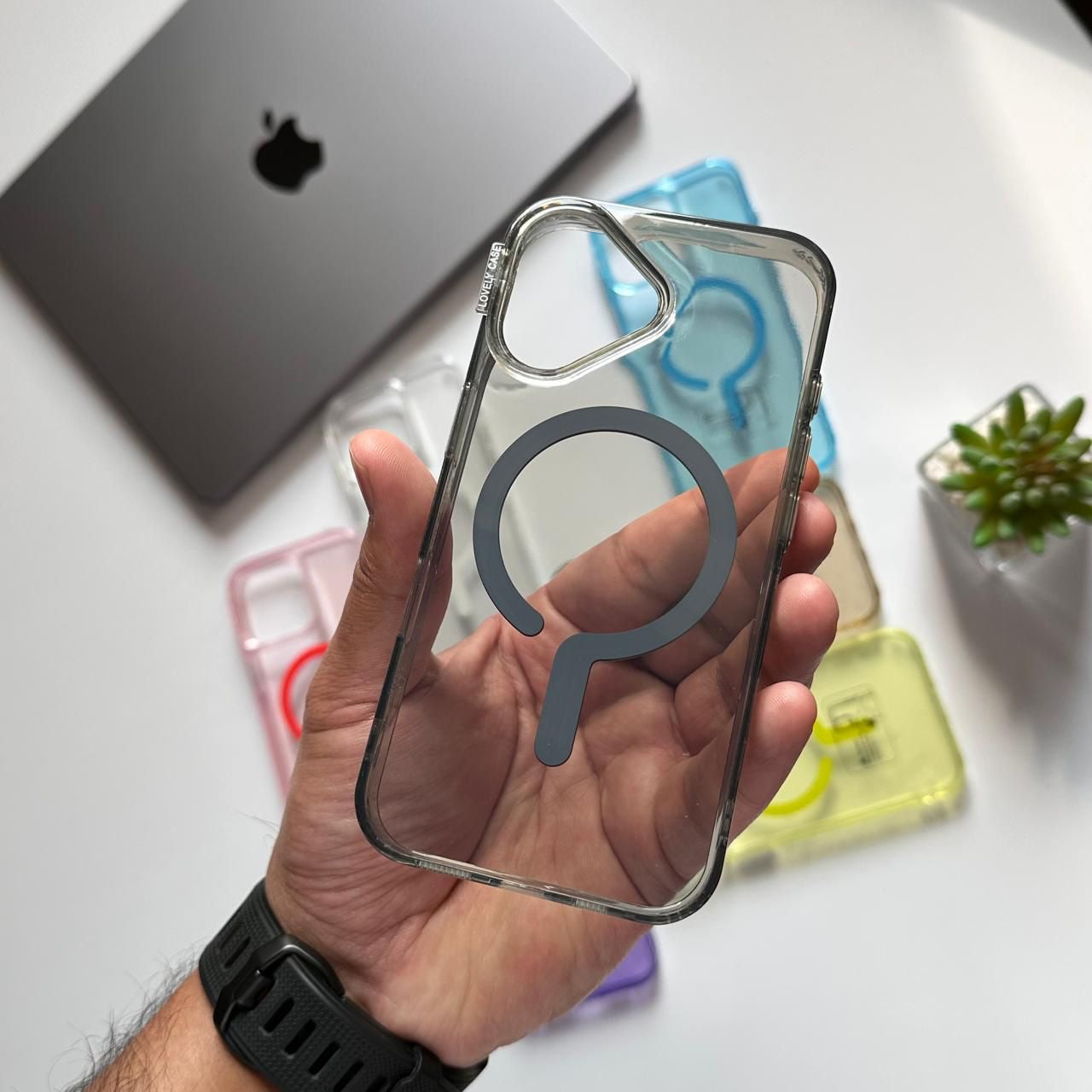 Transparent Trendy MagSafe Case (Code OPN45)