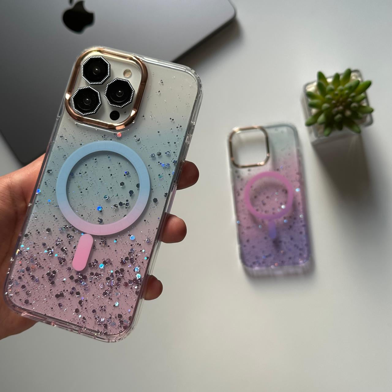 Magic Mask MagSafe Glitter Clear Colors Case (Code MC393)