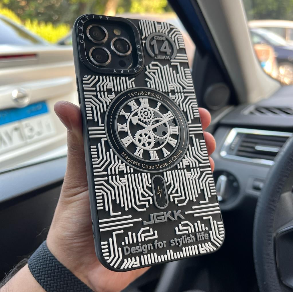 Rubber Gear Print MagSafe Case (Code RGM4)