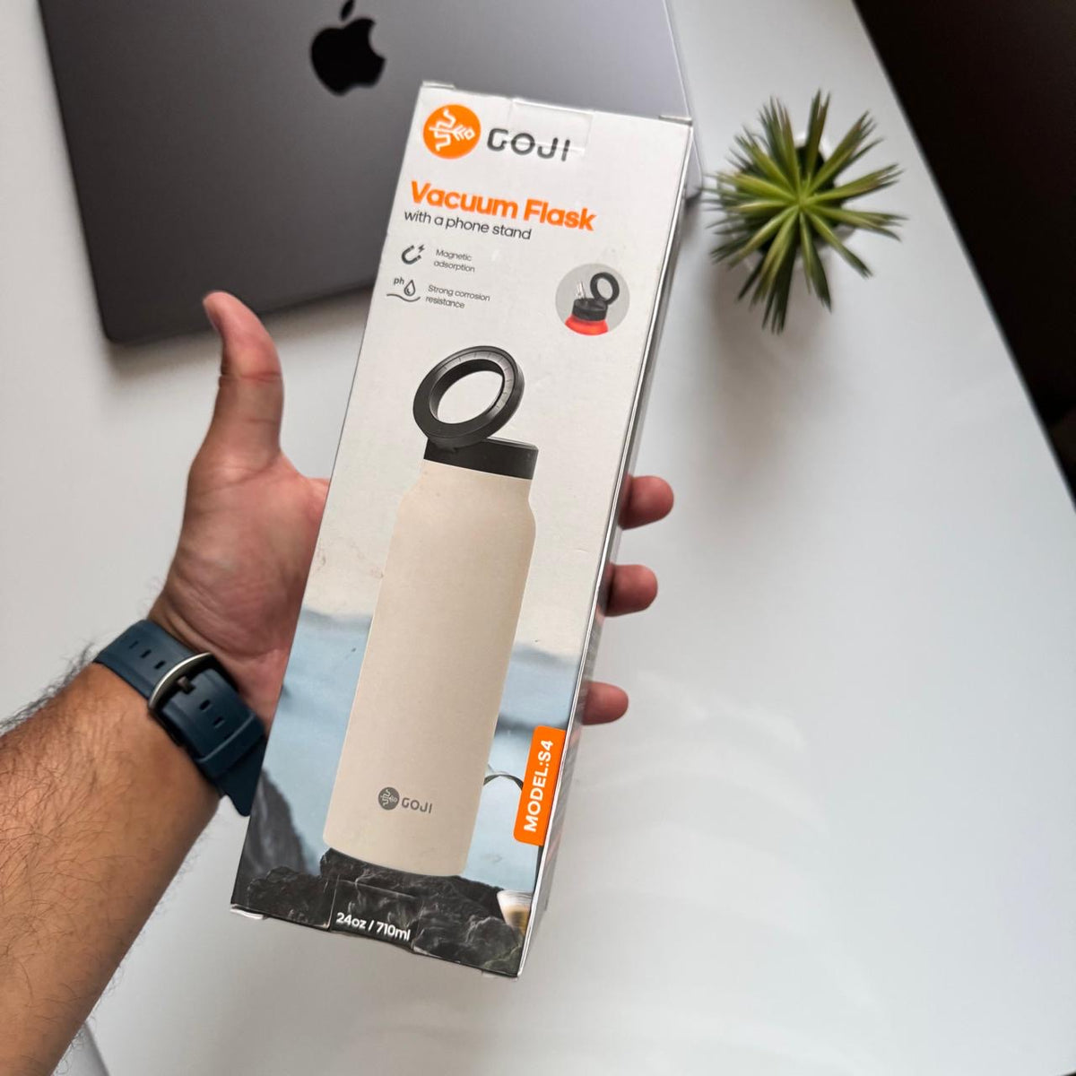 GOJI 710 ms VACUUM Flask with Phone Holder (code S4)