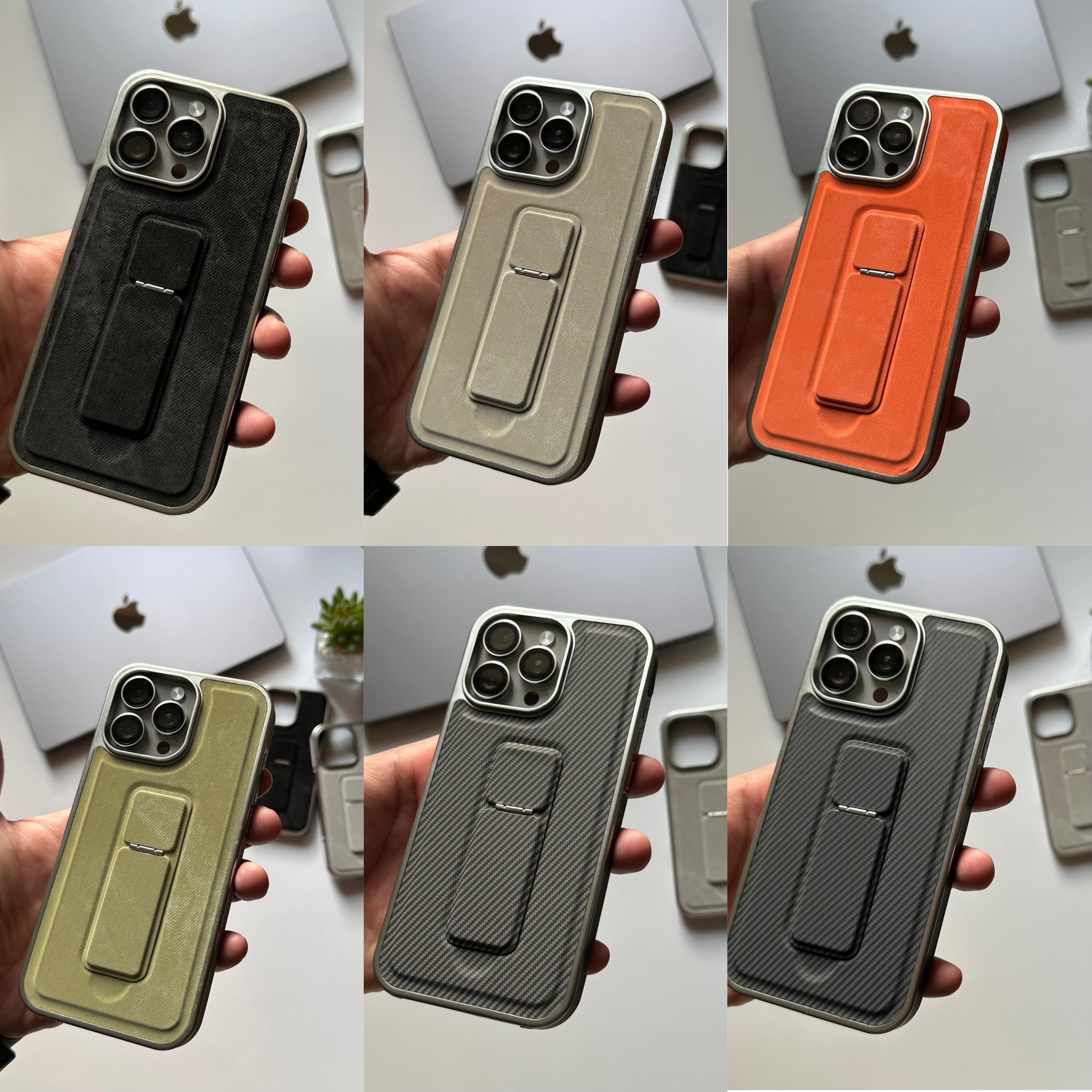 Velvet & Leather Stand Case (Code VLV69)