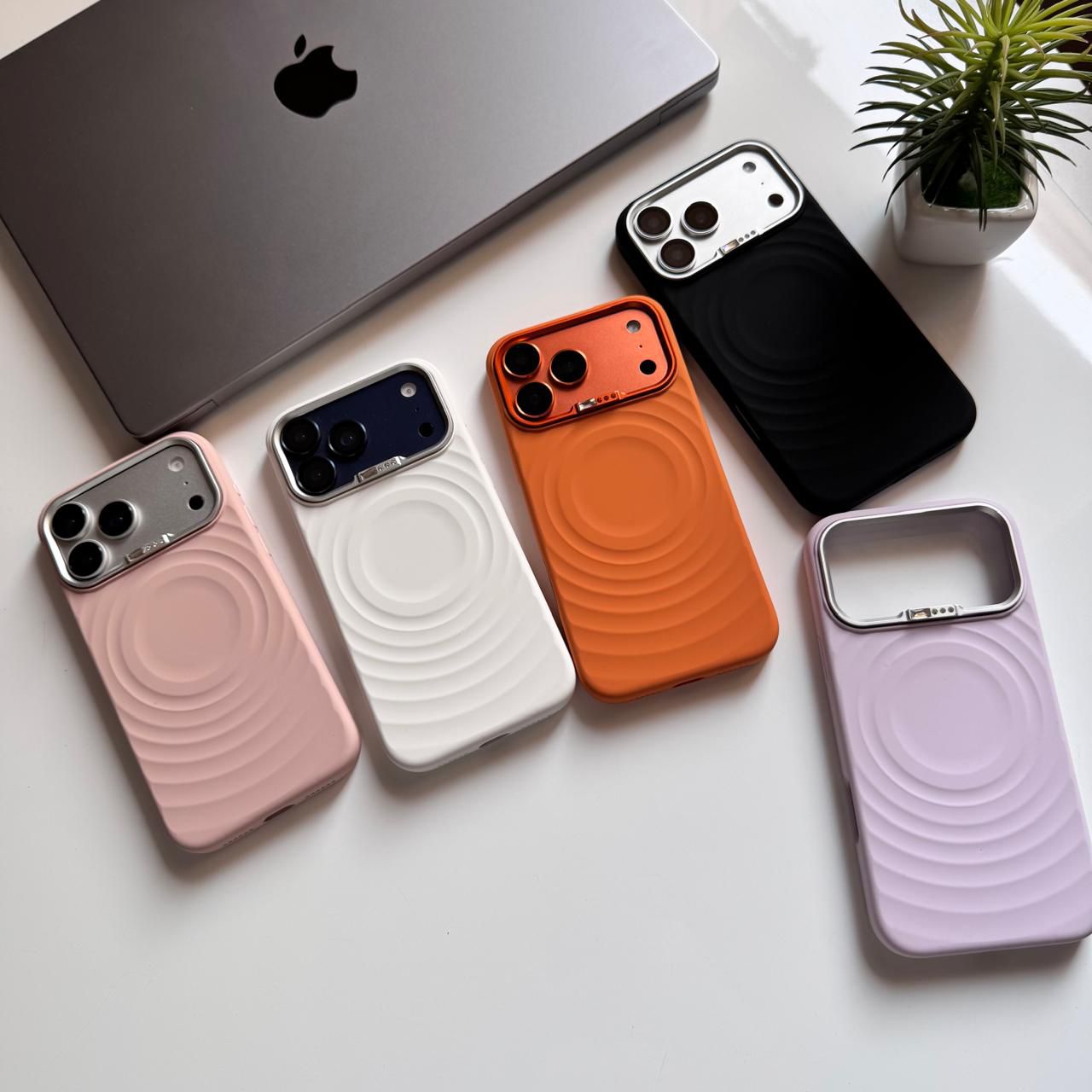 FaceDesign Silicone Whirlpool with Metal Camera MagSafe Case (Code FCW65)