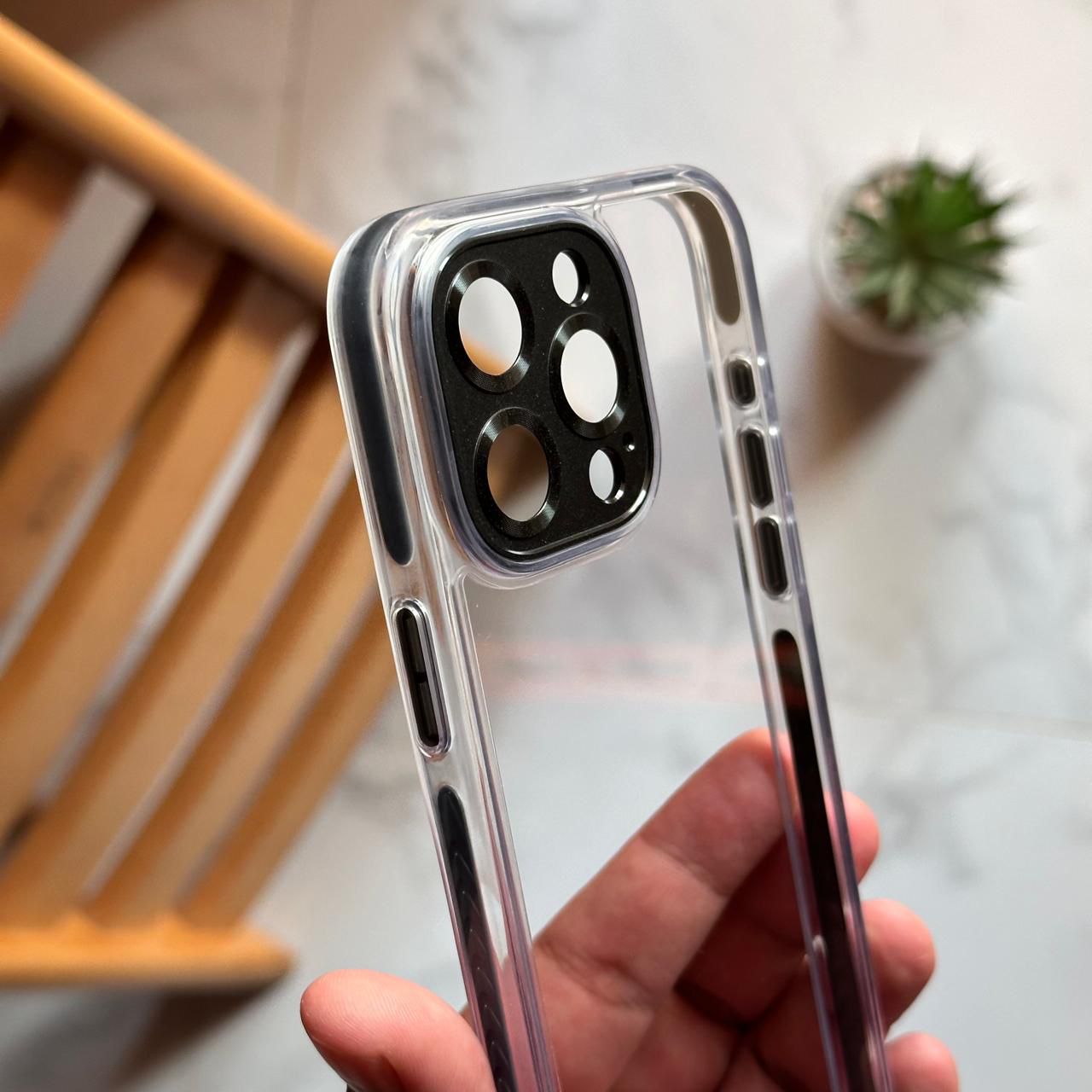 Colorful Frame Transparent Case With Camera Protector (Code TRF62)
