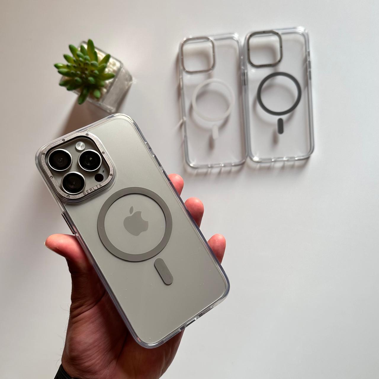 Transparent MagSafe Metallic Frame Camera Case (Code MTL72)