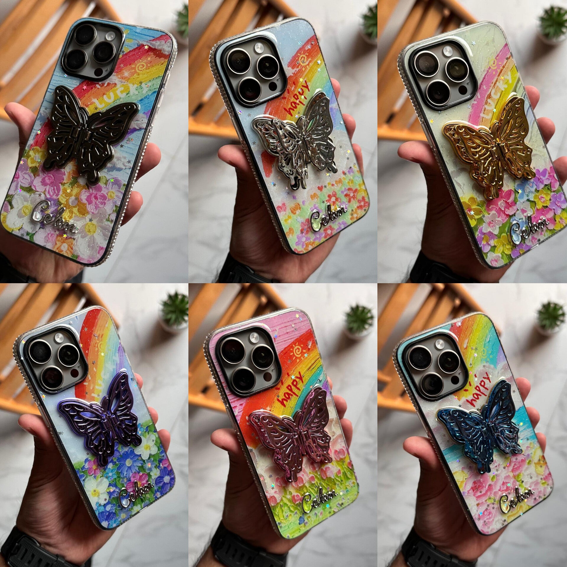 Rainbow Butterflies Case (Code BES76)