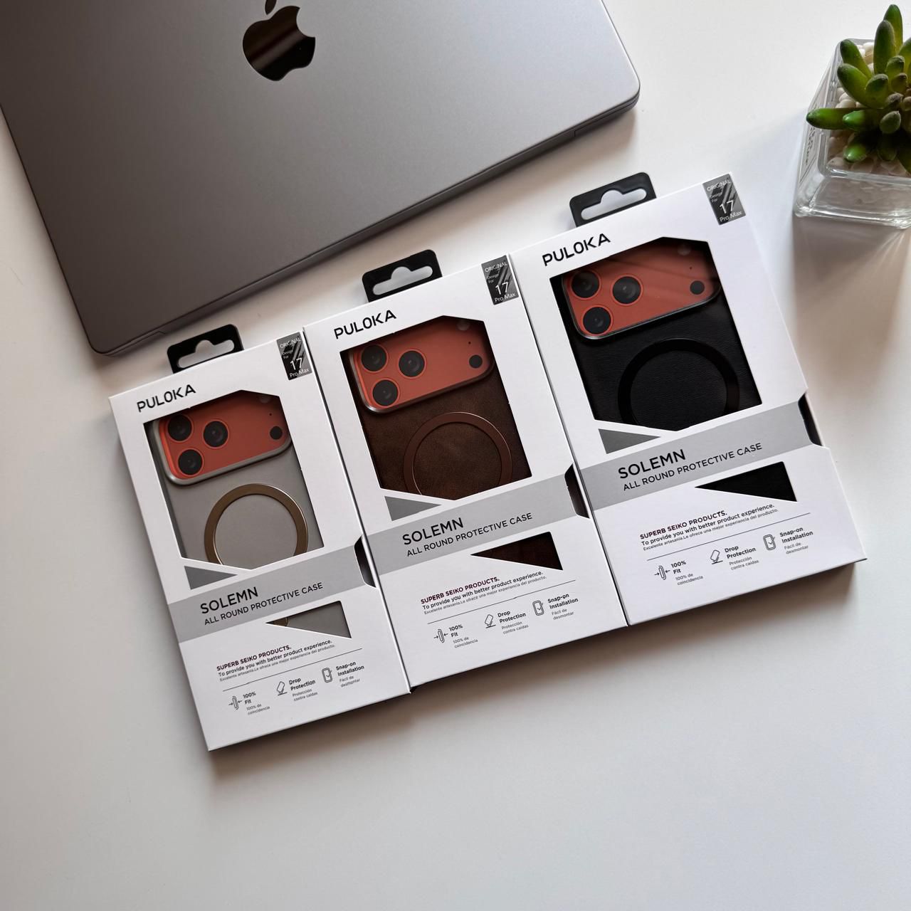 Puloka Leather Metal MagSafe Case(Code PLR53)
