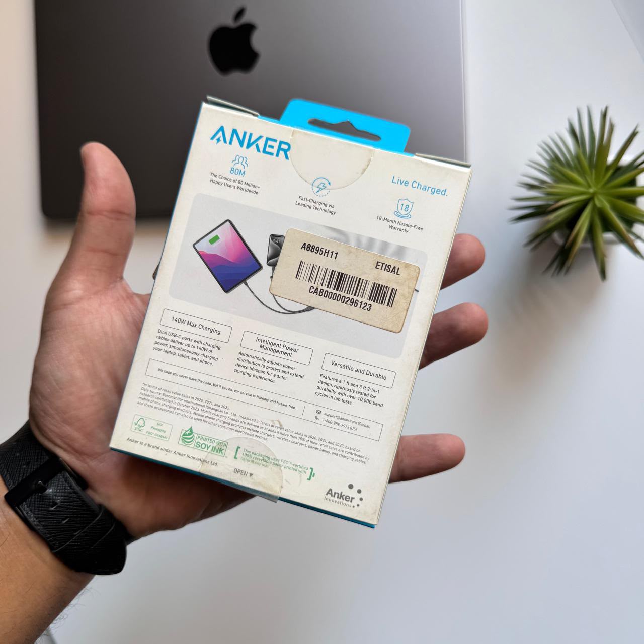 ANKER 2-IN-1 Cable for High Power Devices(Code A8895H11)