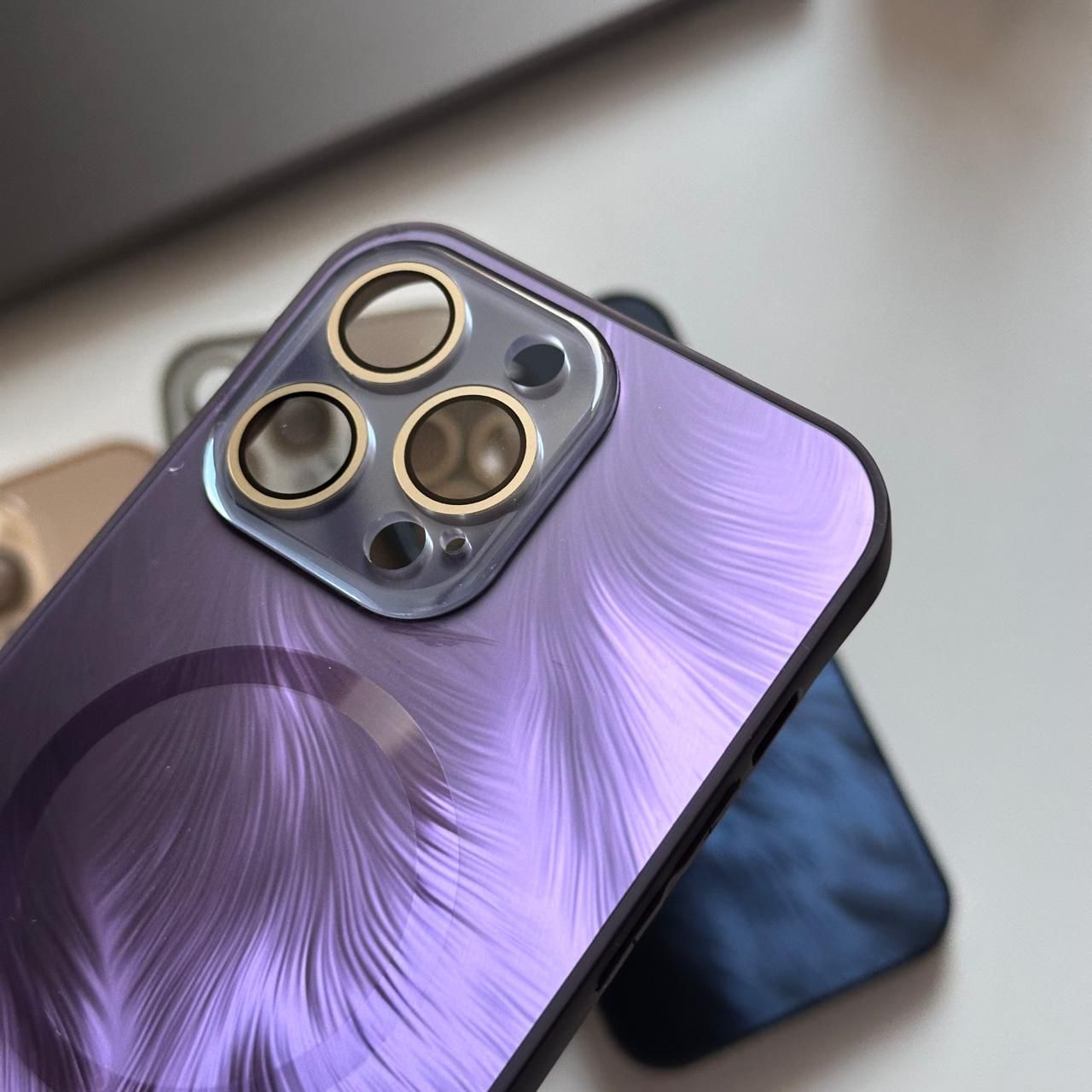 Acrylic Reflection Leaves Design with Lens Protector Case(Code ACR59)