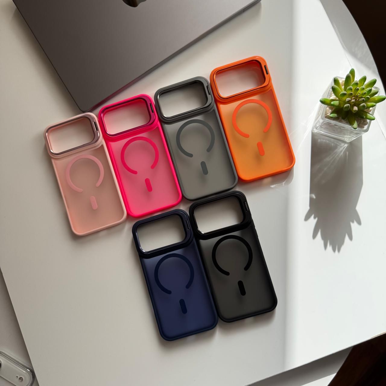 Pure Matte MagSafe with Metal Camera Stand Case(Code PMS70)