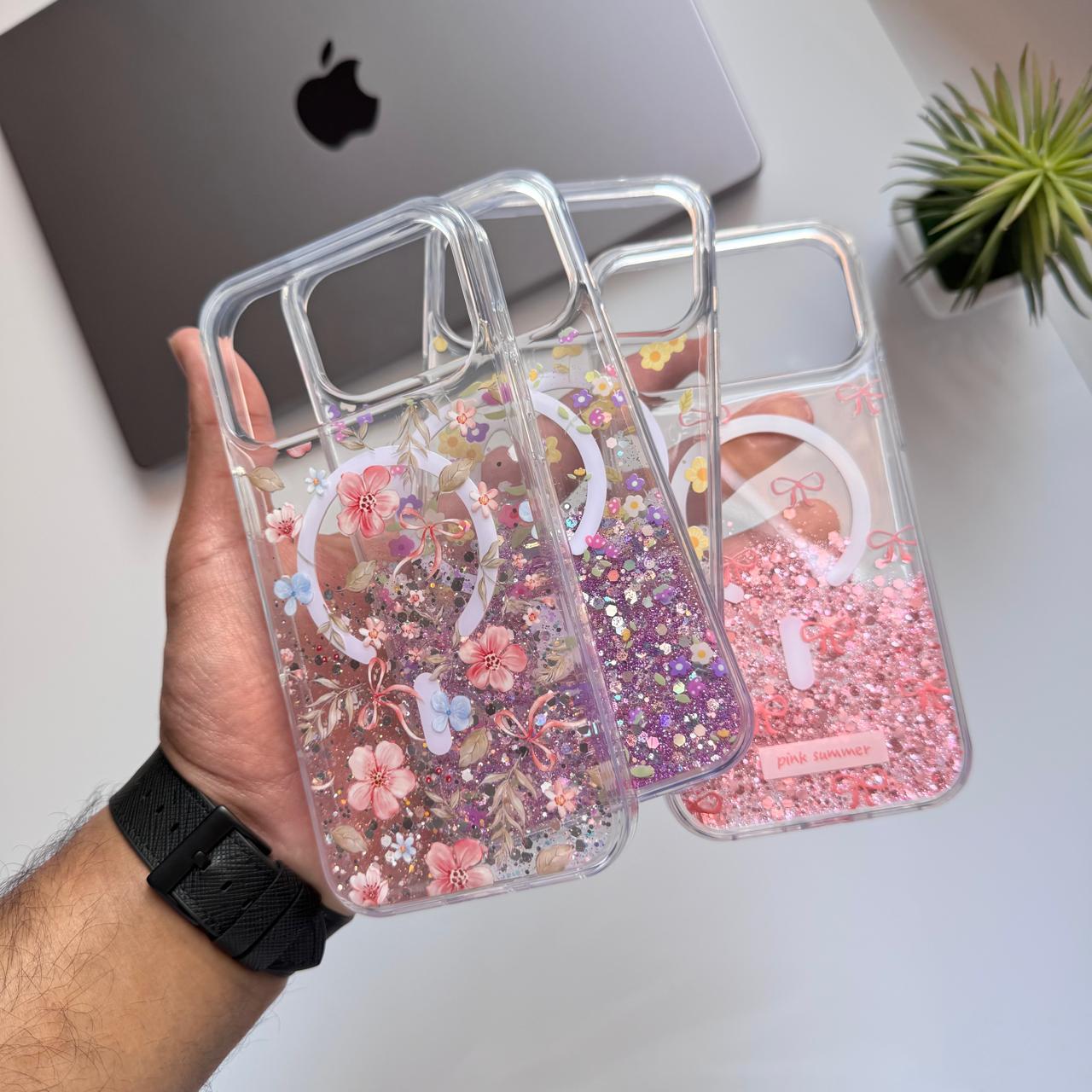 Transparent Flowers MagSafe Case(Code TFM85)