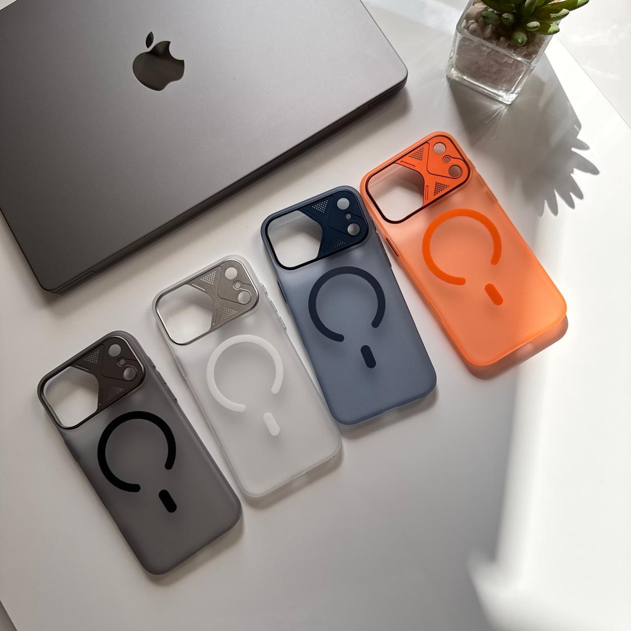Pure Matte Hard Slim-fit Triangle Camera Shape MagSafe Case(Code TRN15)