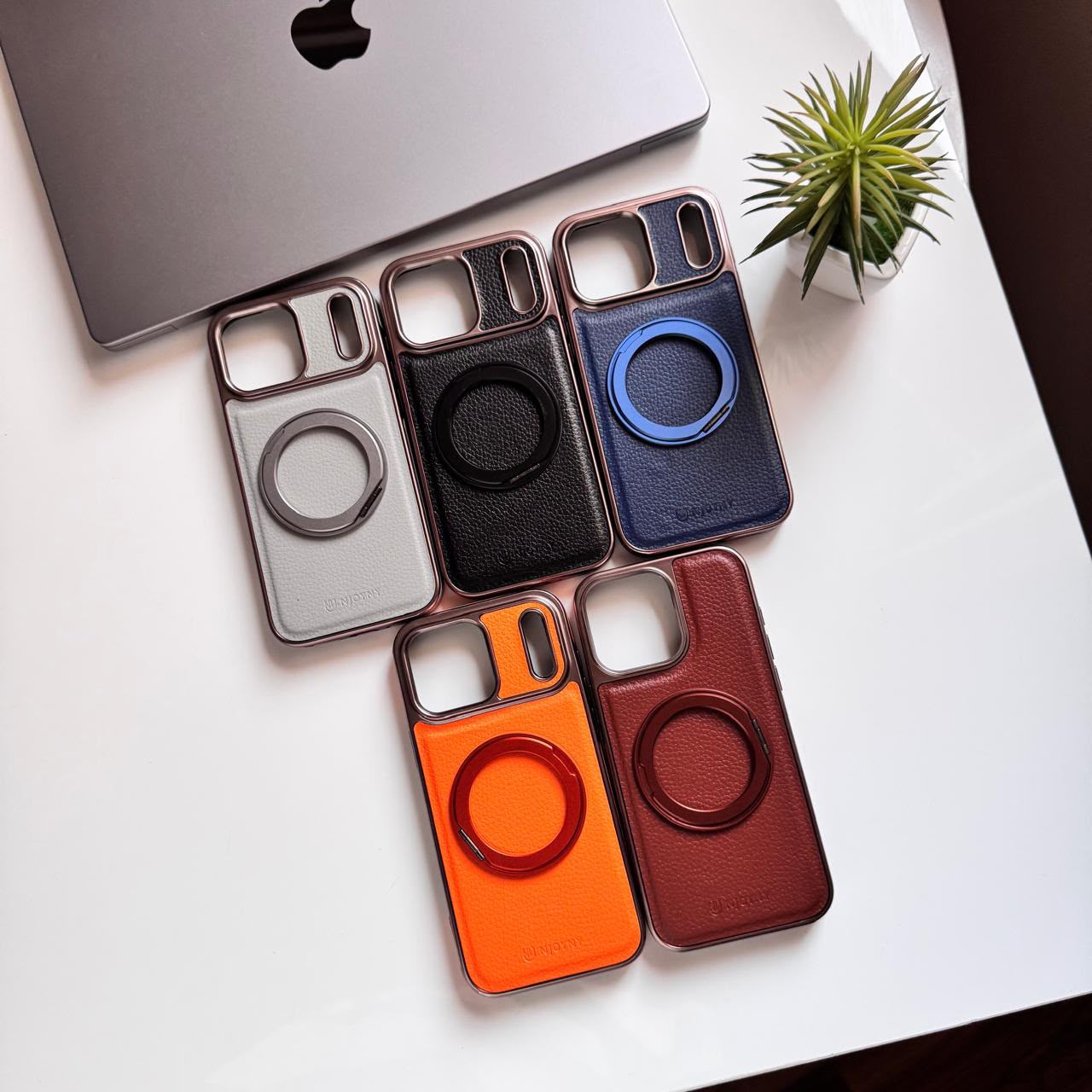 NY Leather MagSafe Stand Case(Code NLM46)
