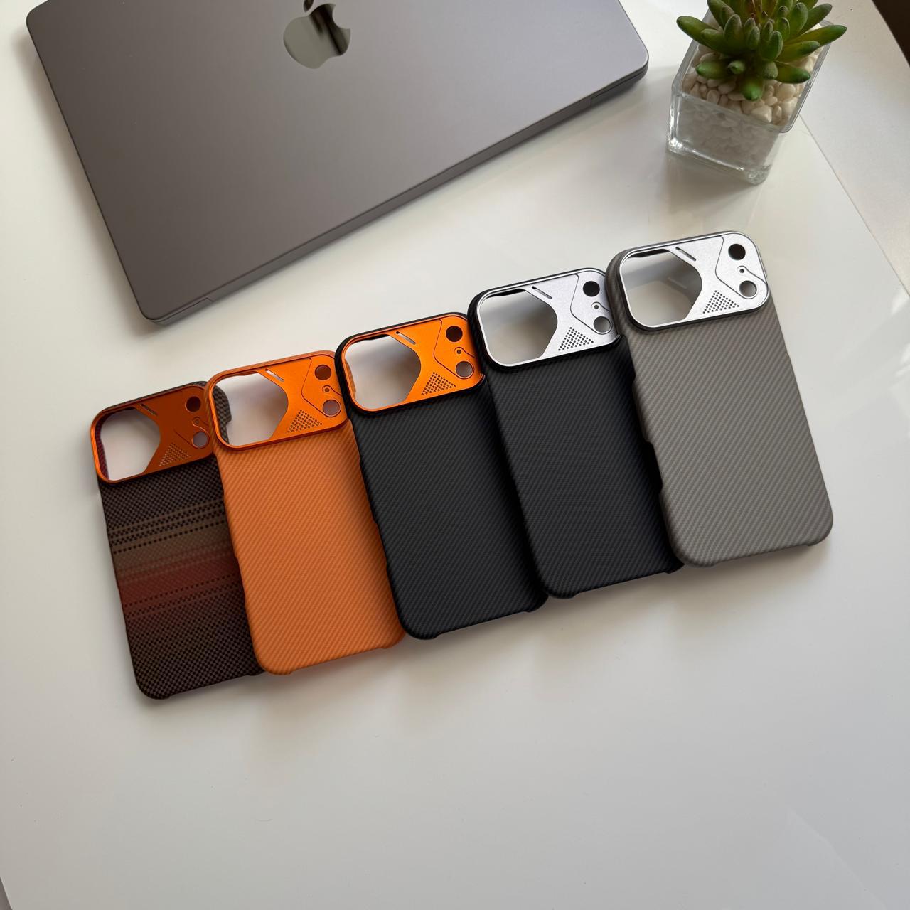 Metal & Carbon Kevlar Series Hard Slim-fit MagSafe Case(Code KVC72)
