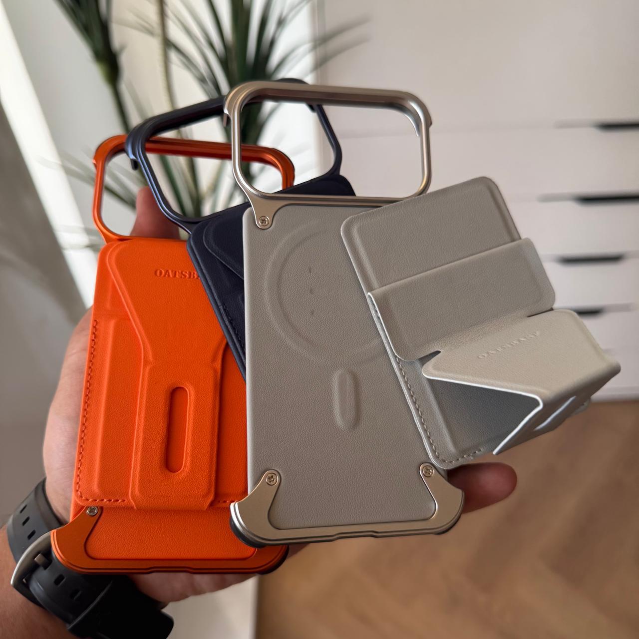 Leather Wallet Design Metal Case(Code FCM84)