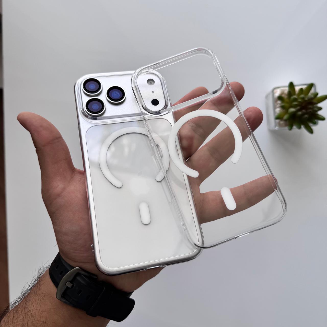 Berlia Hard Slim-fit MagSafe Clear Opened Camera Case(Code BRMC2)
