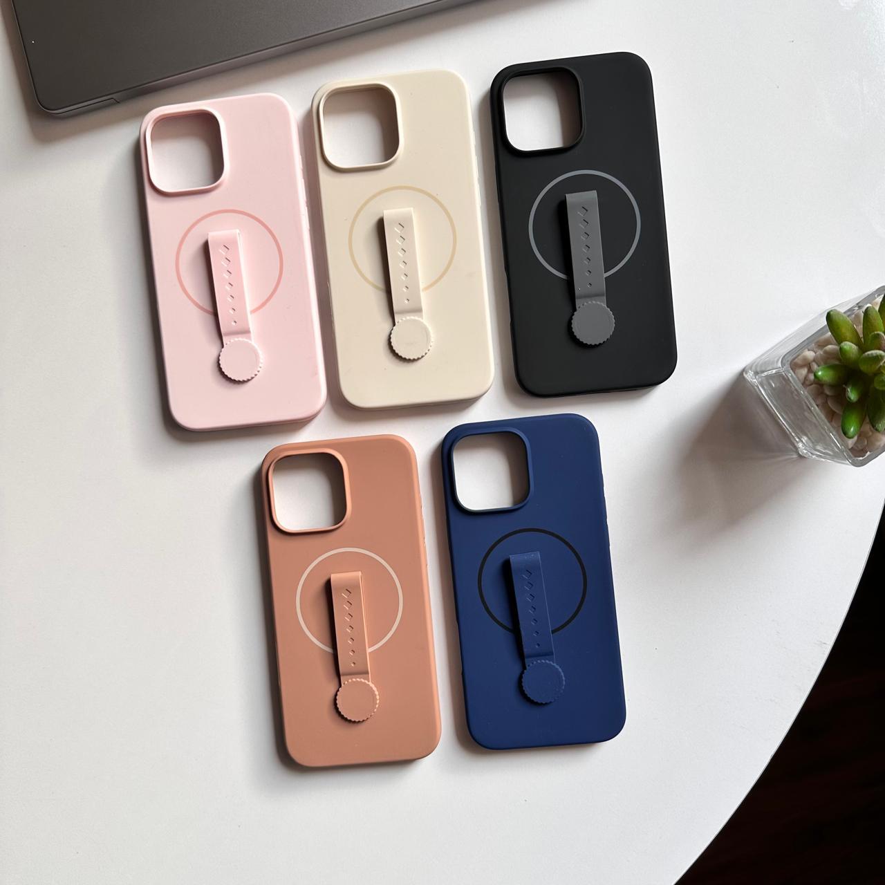 Soft MagSafe Silicone with Holder Case(Code SLH78)