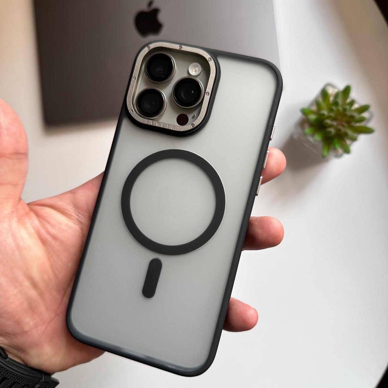Berlia Pure Matte MagSafe Metal Camera Case(Code BRL97)