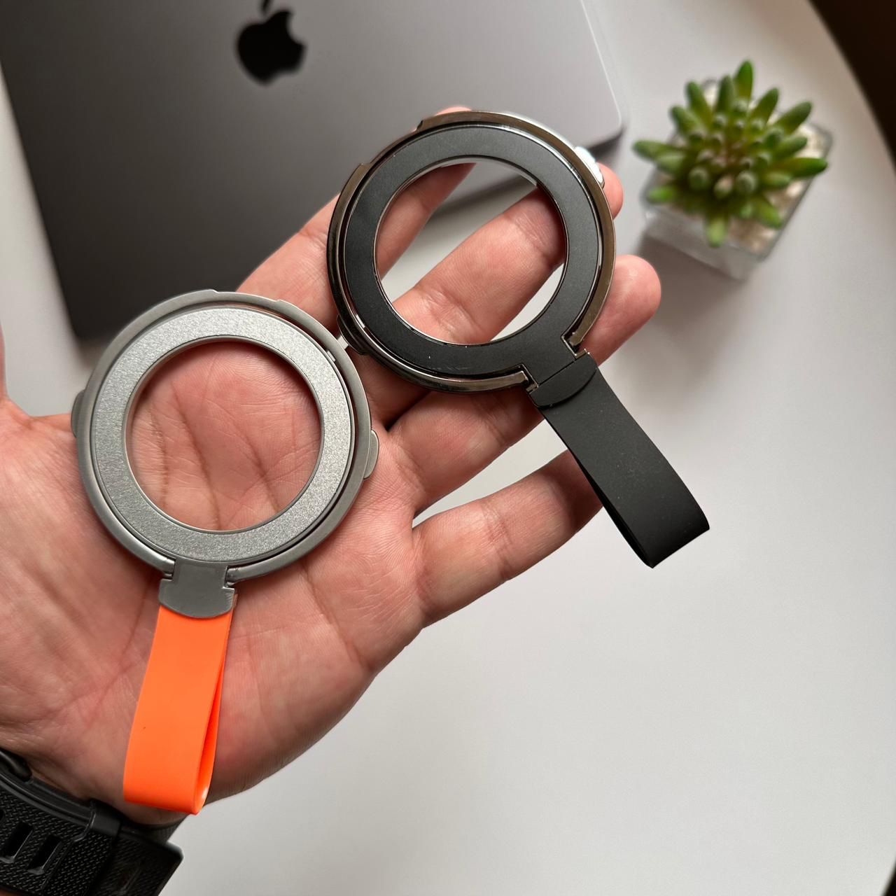 Magnetic Metal MagSafe Stand & Rubber Holder(Code RAS65)