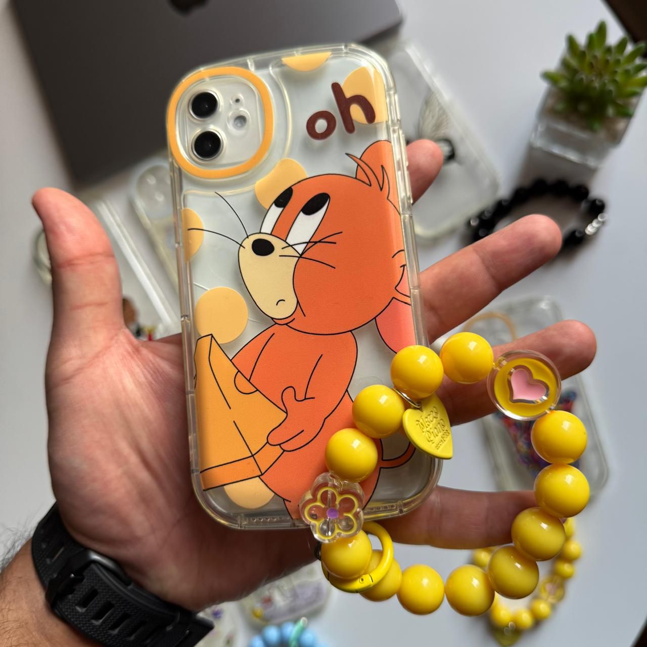 Clear Custom Case With Hand Holder (Code H10)
