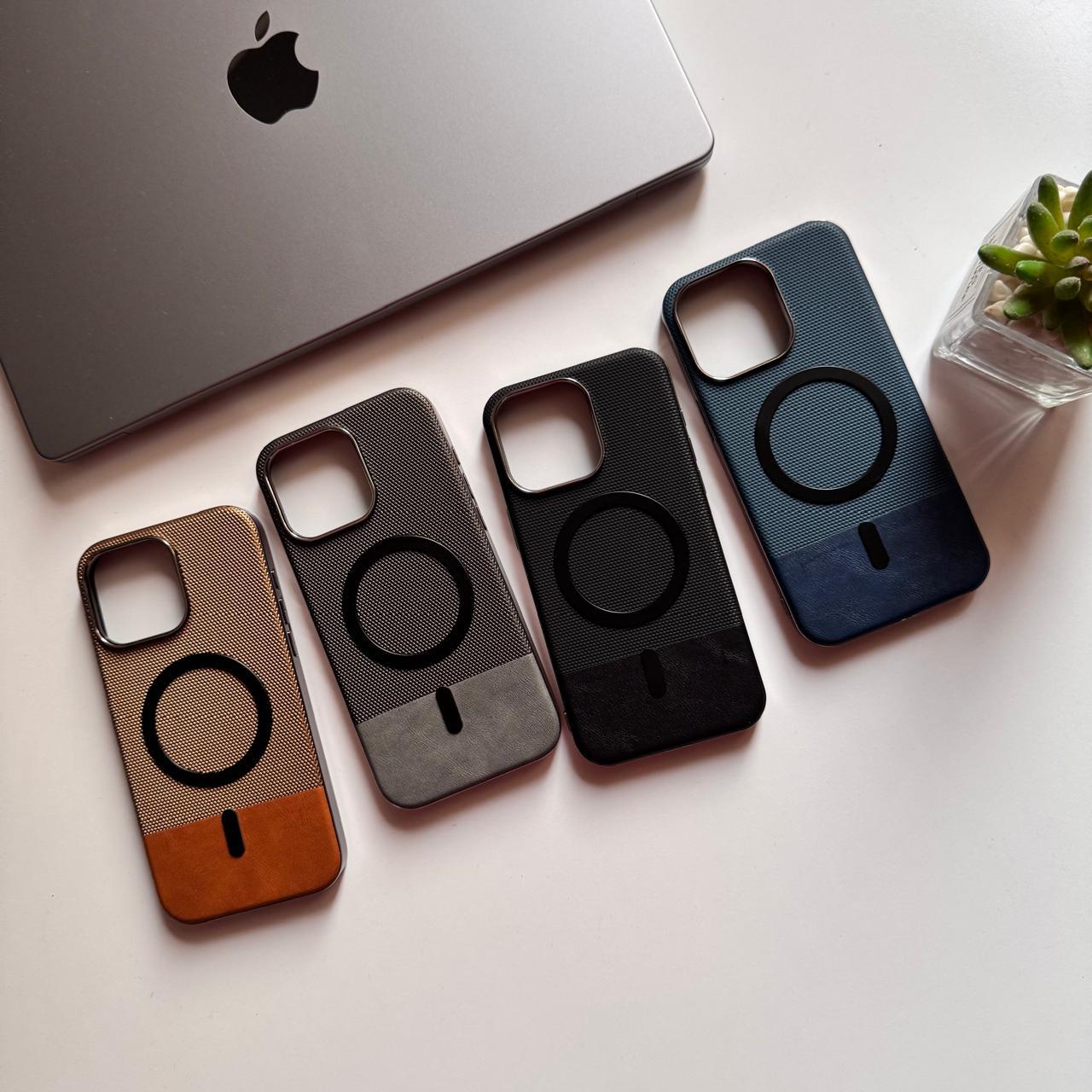 Half Waterproof & Leather MagSafe Case(Code HWL85)