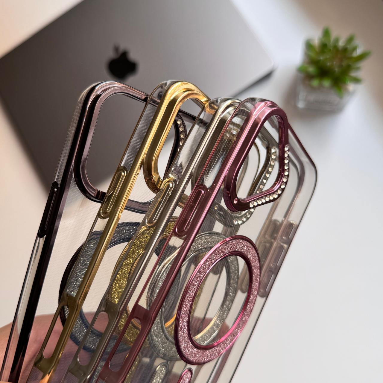 Transparent Strauss & Diamond MagSafe Case(Code HGB52)