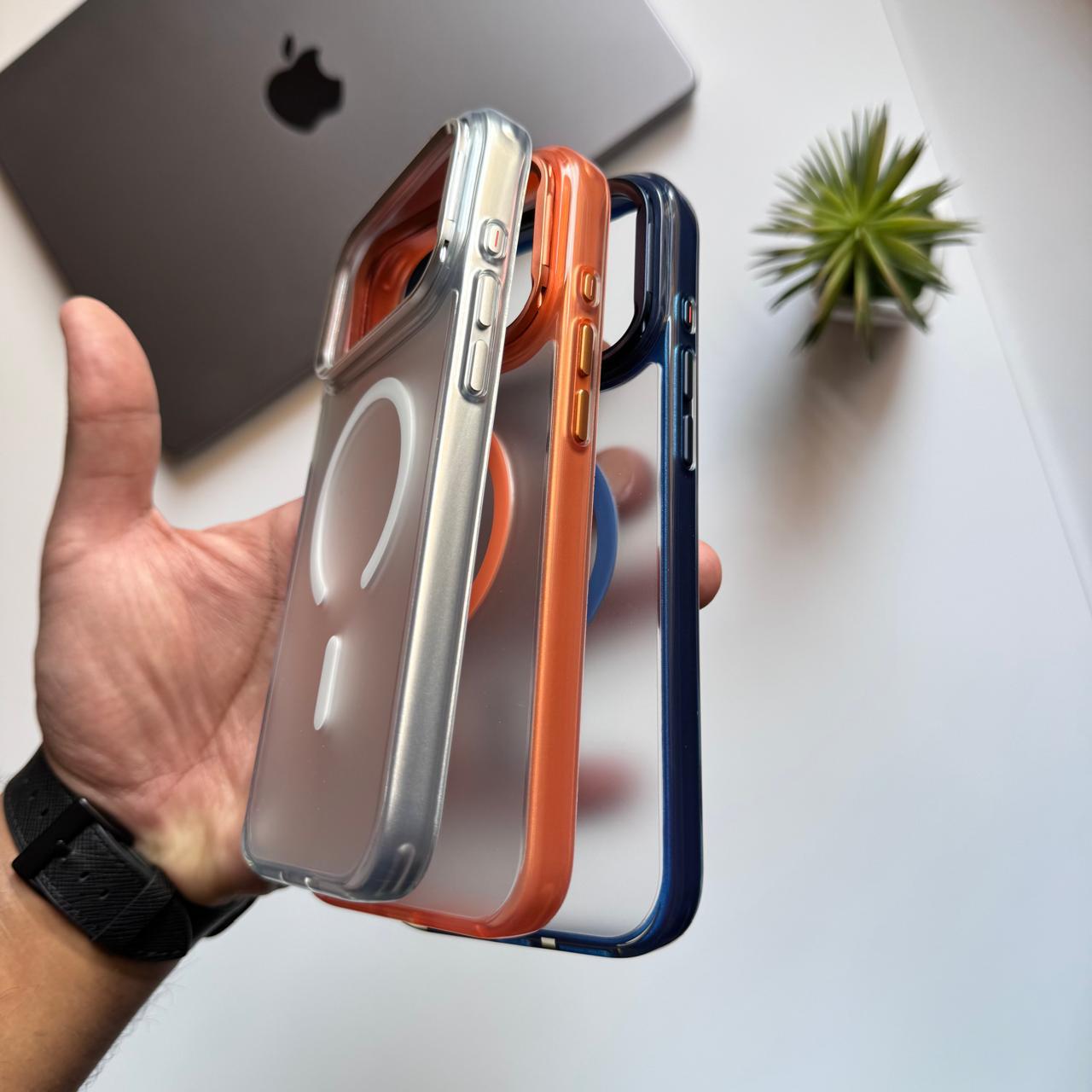 Basic Pure Matte MagSafe Metal stand Camera Case(Code YOY86)