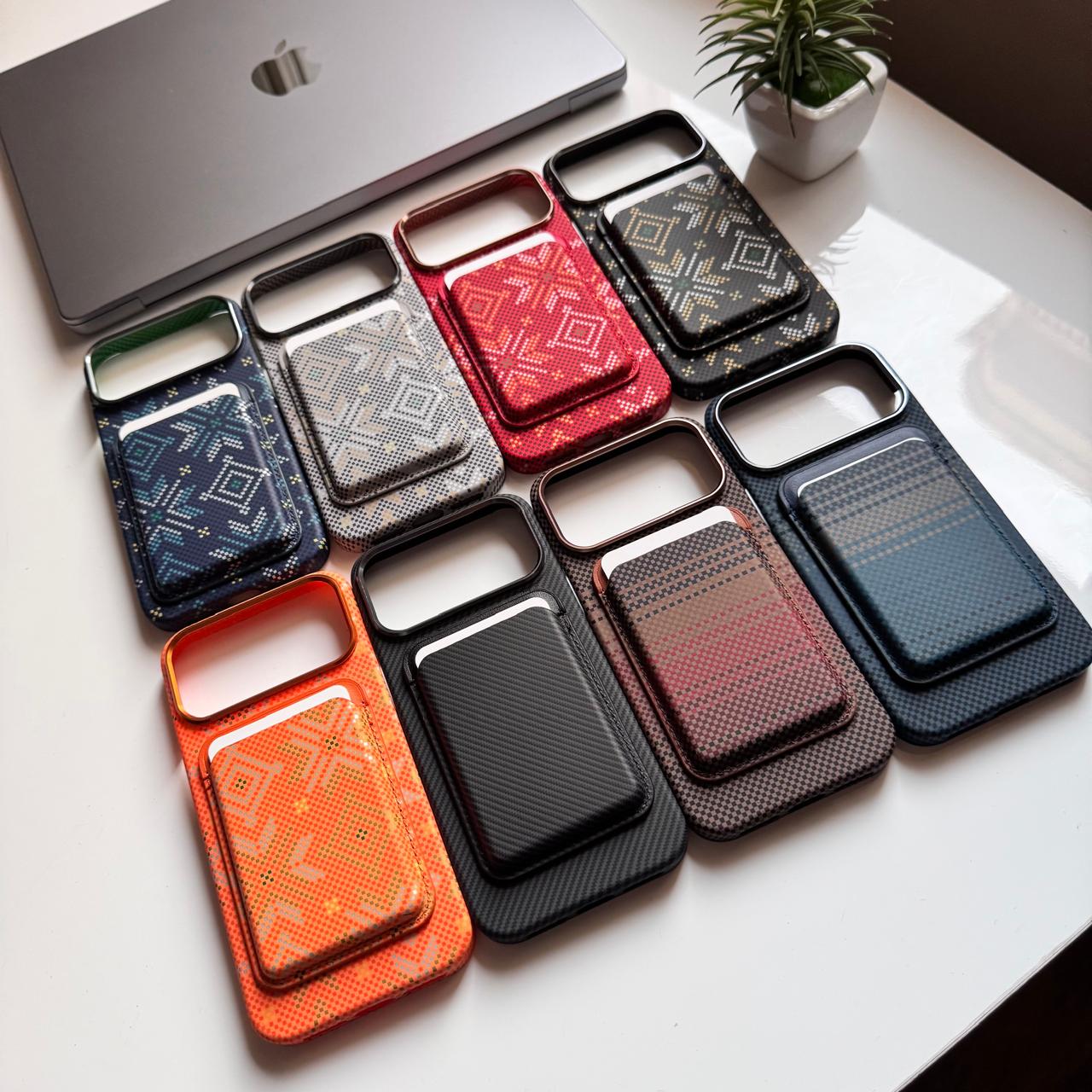 DINGEND Wallet Carbon MagSafe Case(Code DWC69)