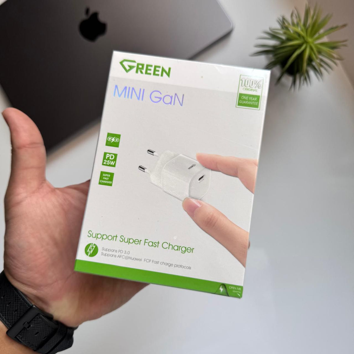 Green Mini GaN Support Super Fast Charger 25 watt(Code GRY015)
