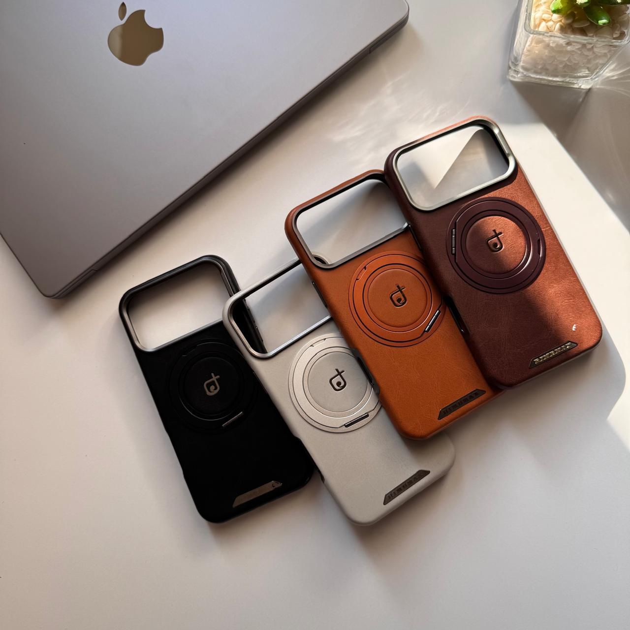 RIMBMAX 360 Leather MagSafe Stand Case(Code RMX62)