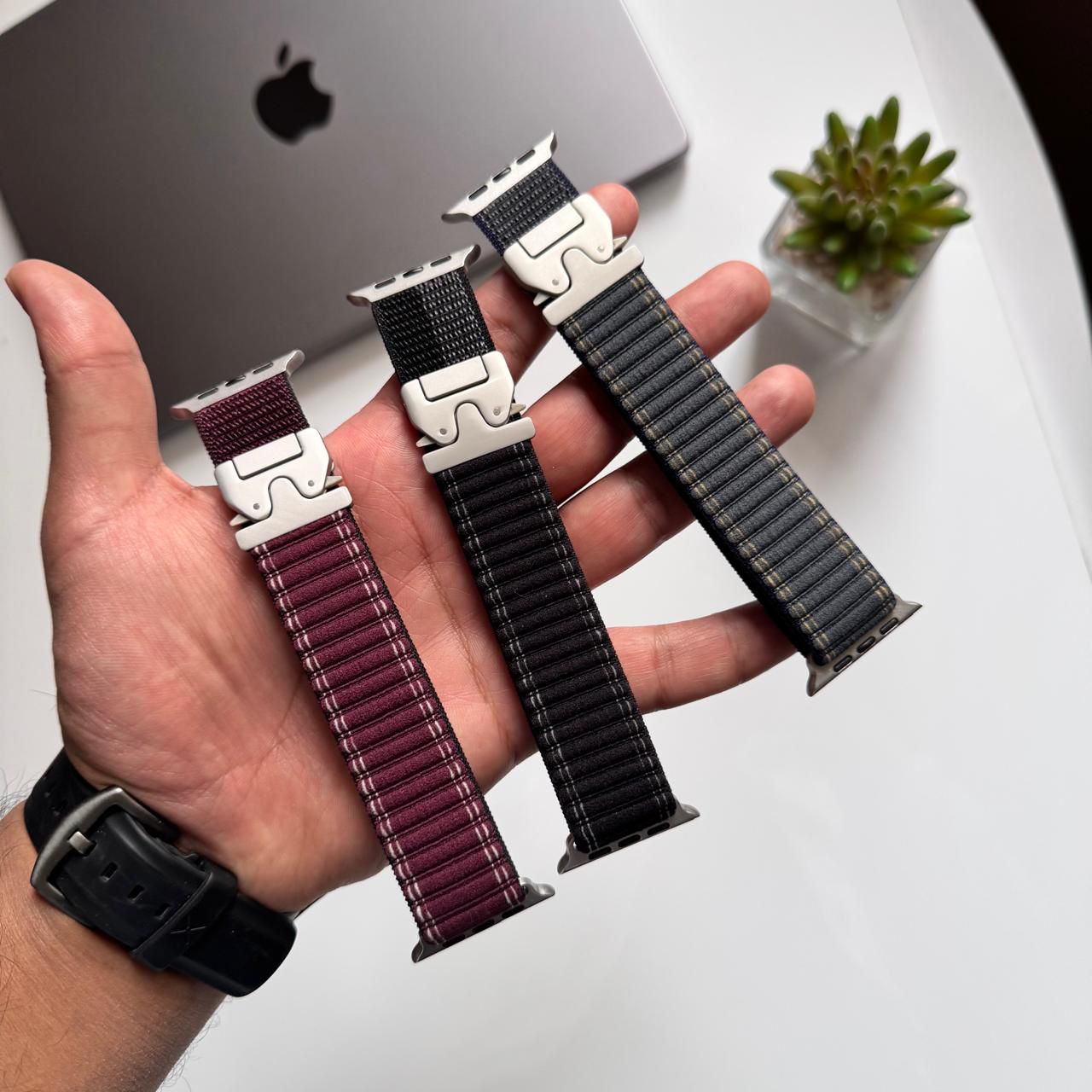 Canvas Double lock Band for Apple Watch(Code LCB75)