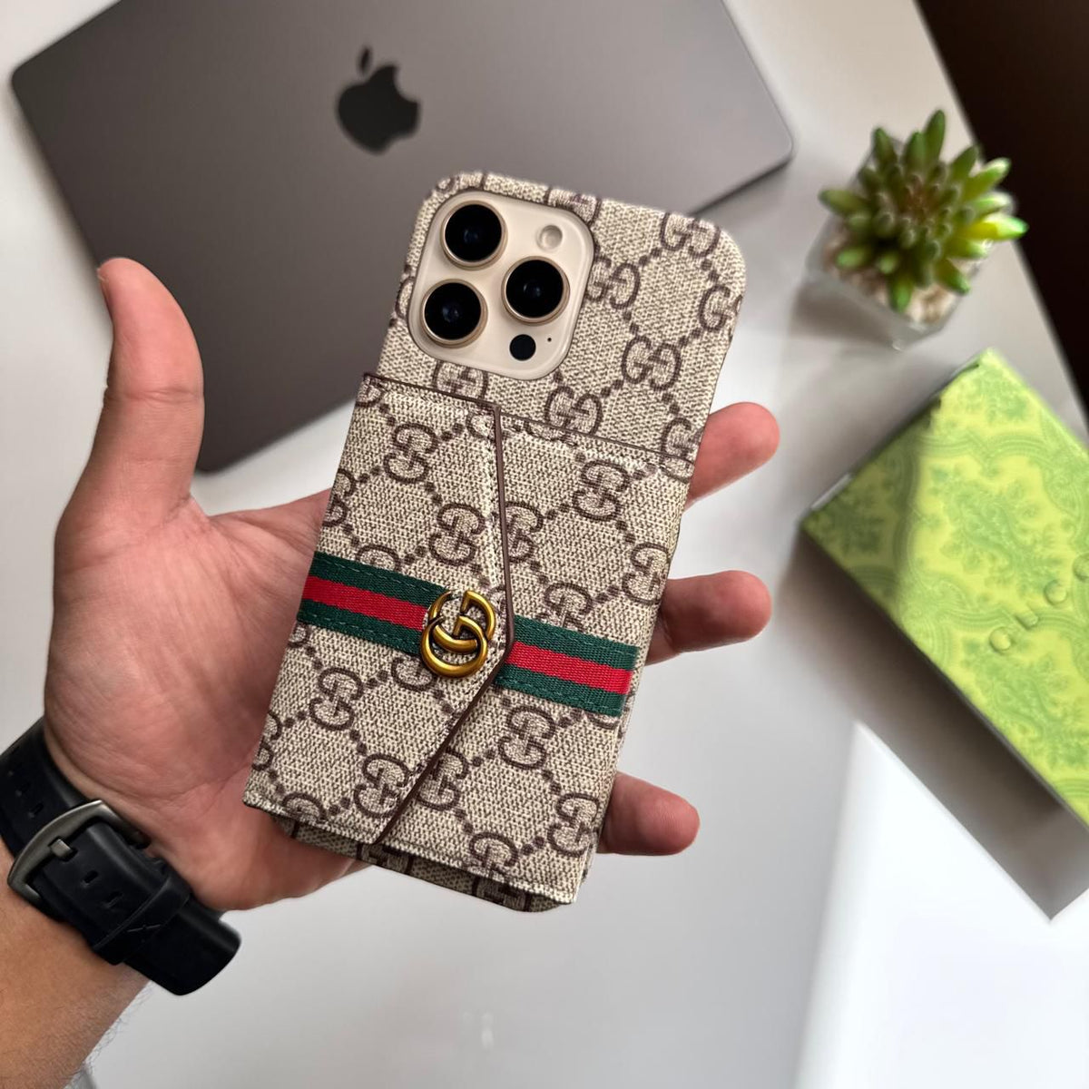 LV & Gucci Leather with wallet Case(Code LBS53)