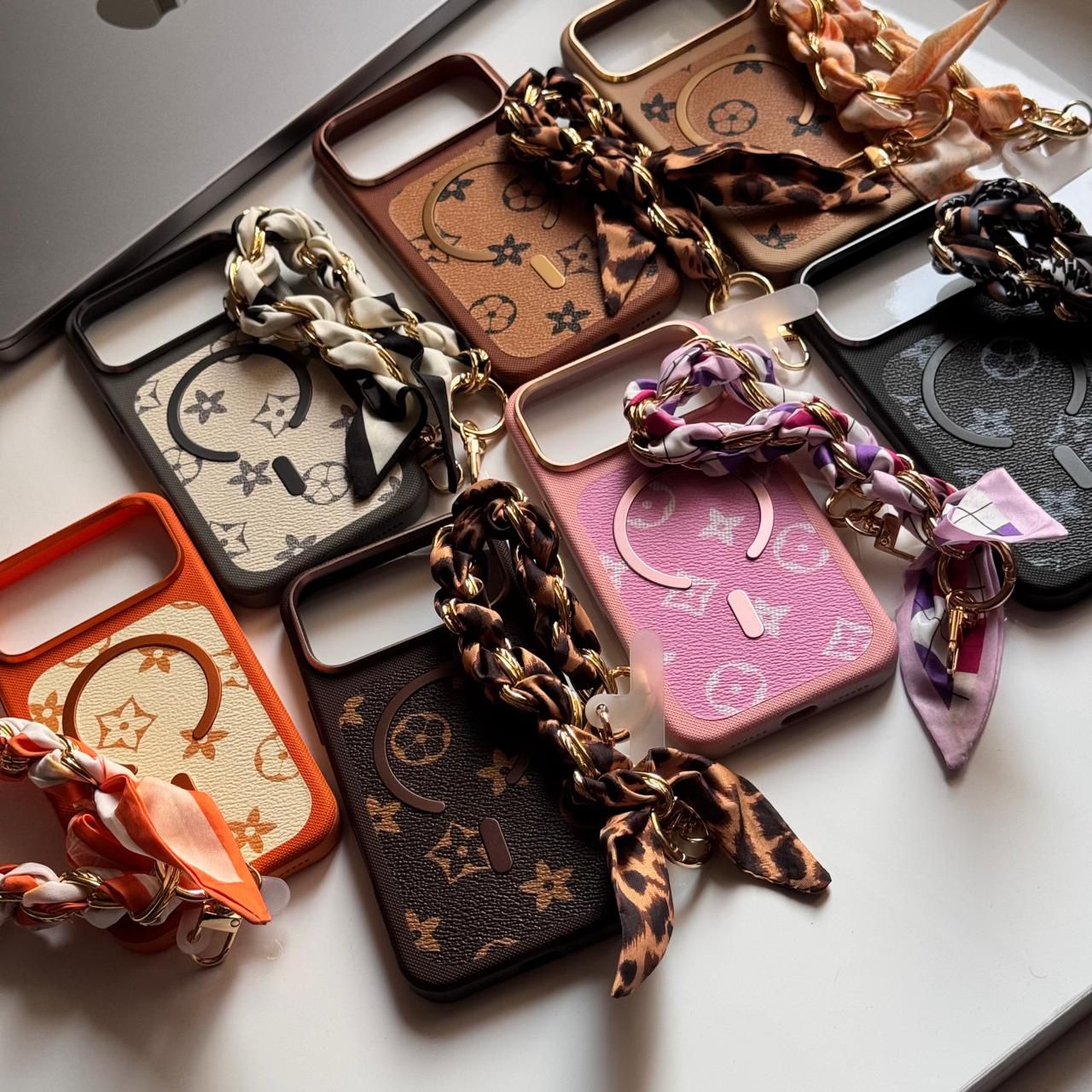 LV Brand MagSafe Leather with Strap Case(Code LBV56)