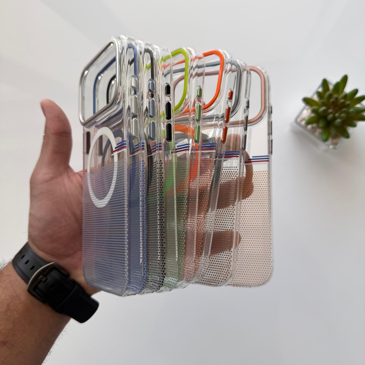 Transparent Dots MagSafe Case(Code TDMS8)