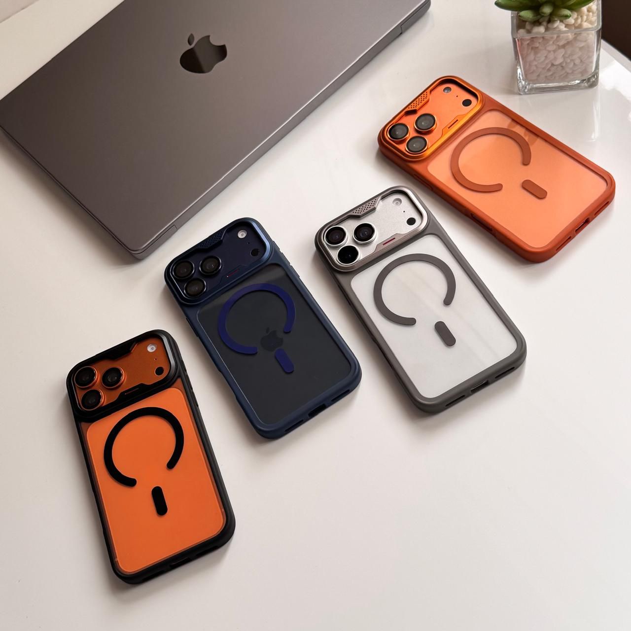 NY Transparent MagSafe Frame Case(Code NTM55)