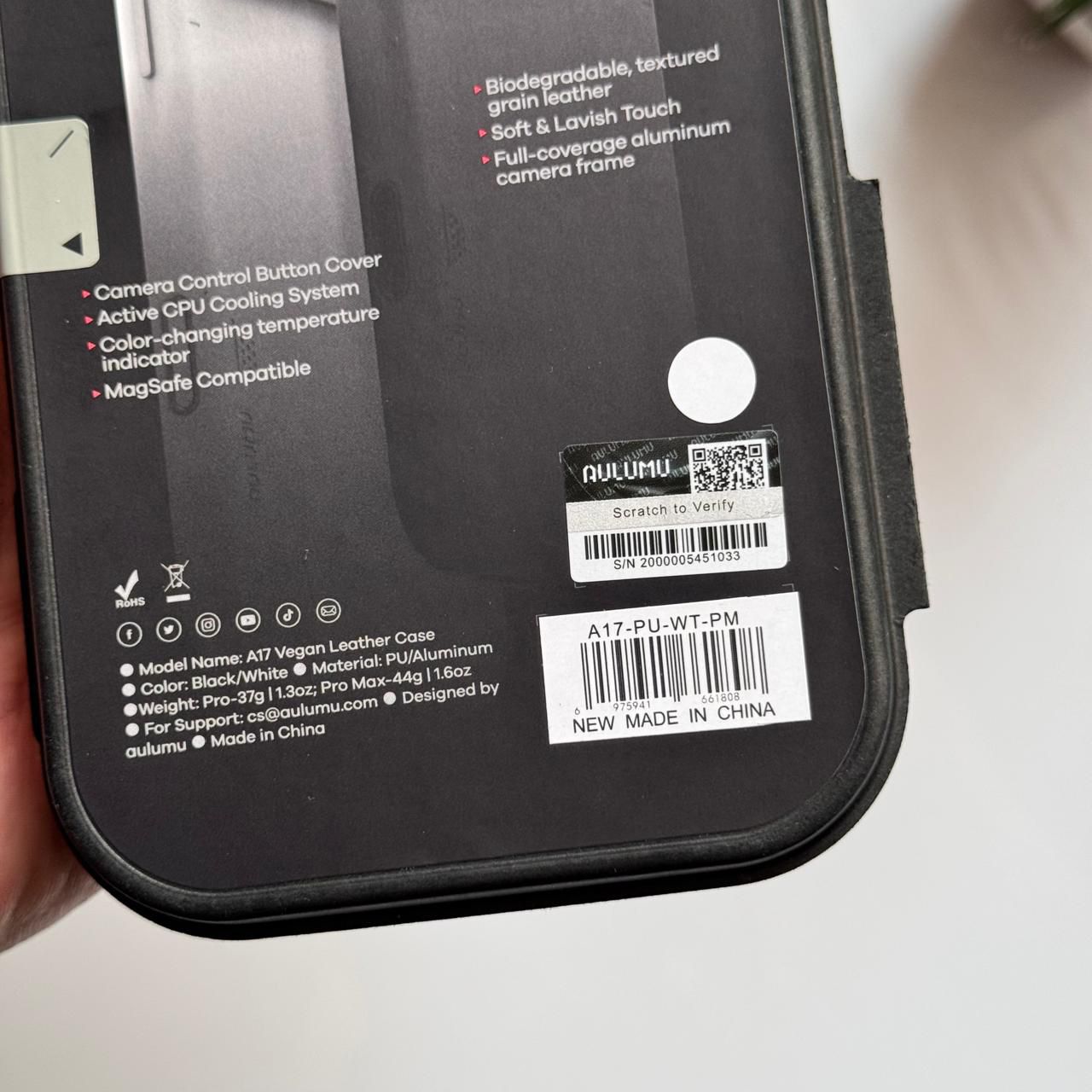 A17 Vegan Leather Case(Code PUA17)