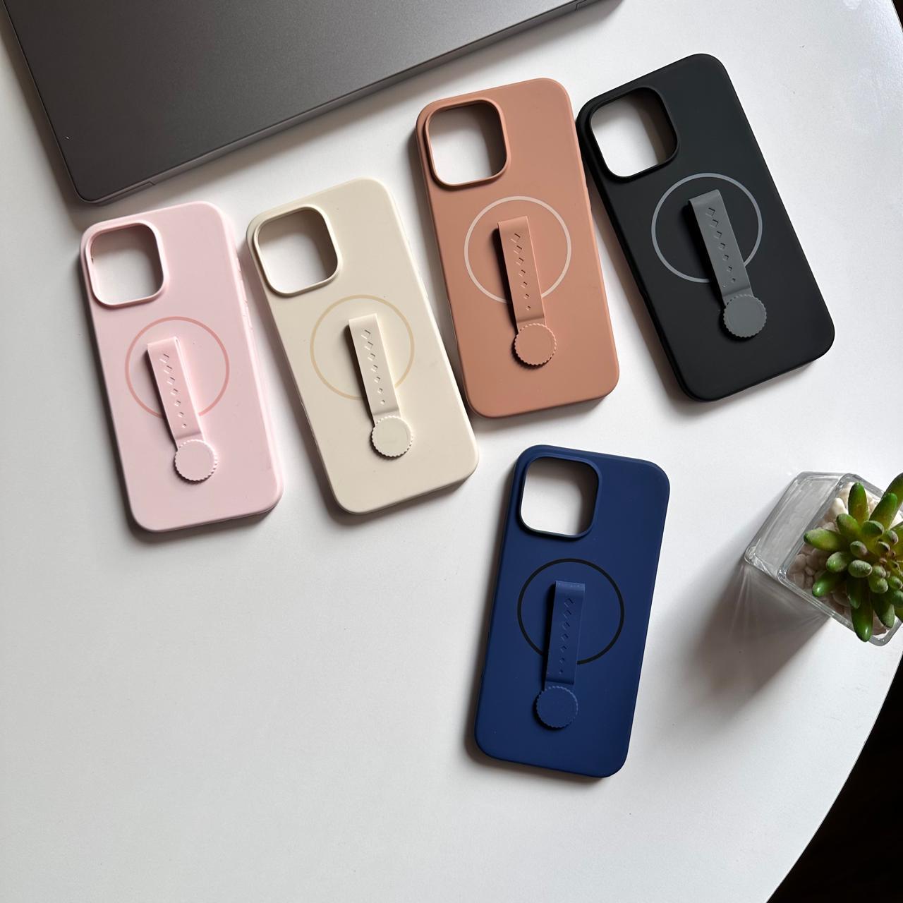 Soft MagSafe Silicone with Holder Case(Code SLH78)