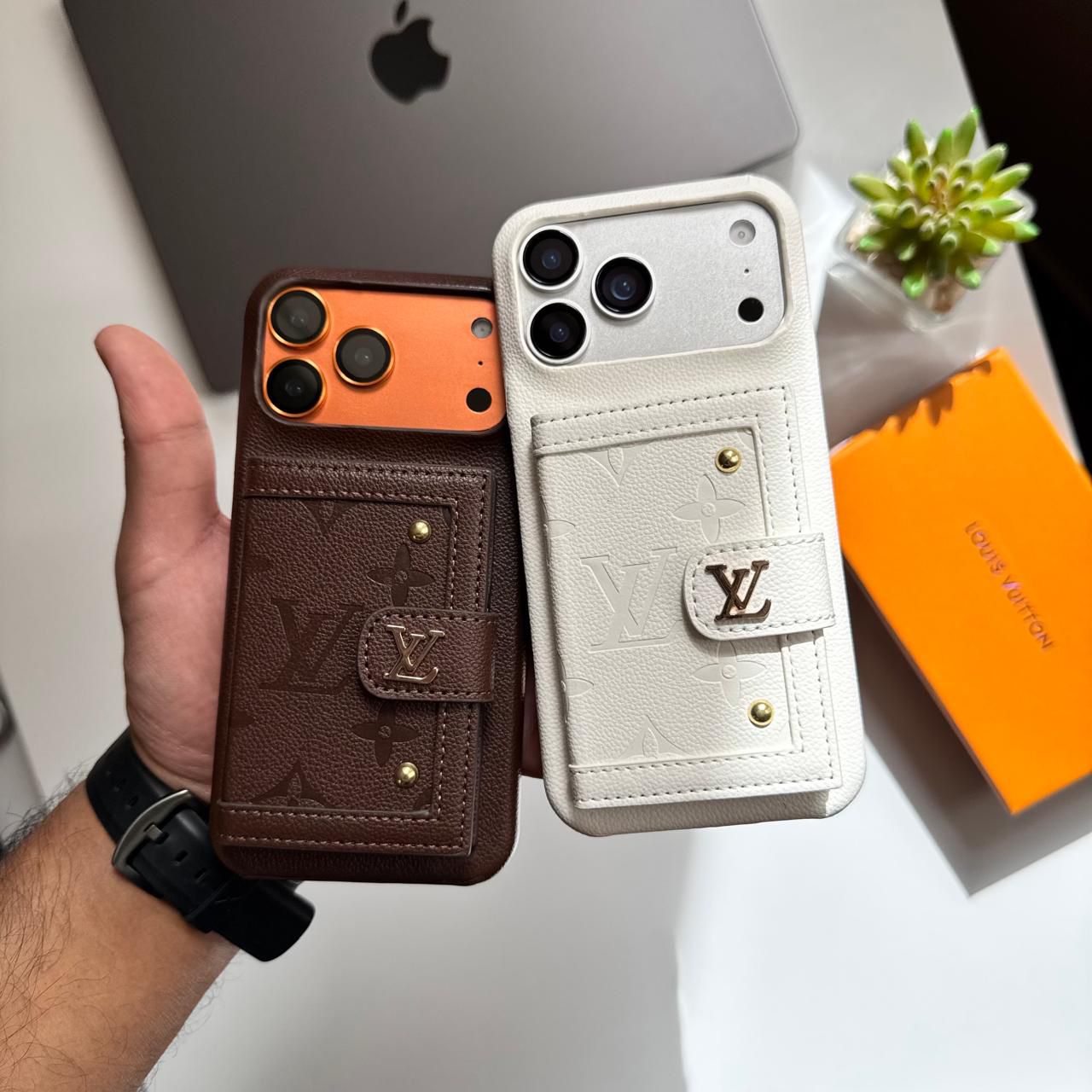 LV Leather with Pocket Case(Code LBS53)