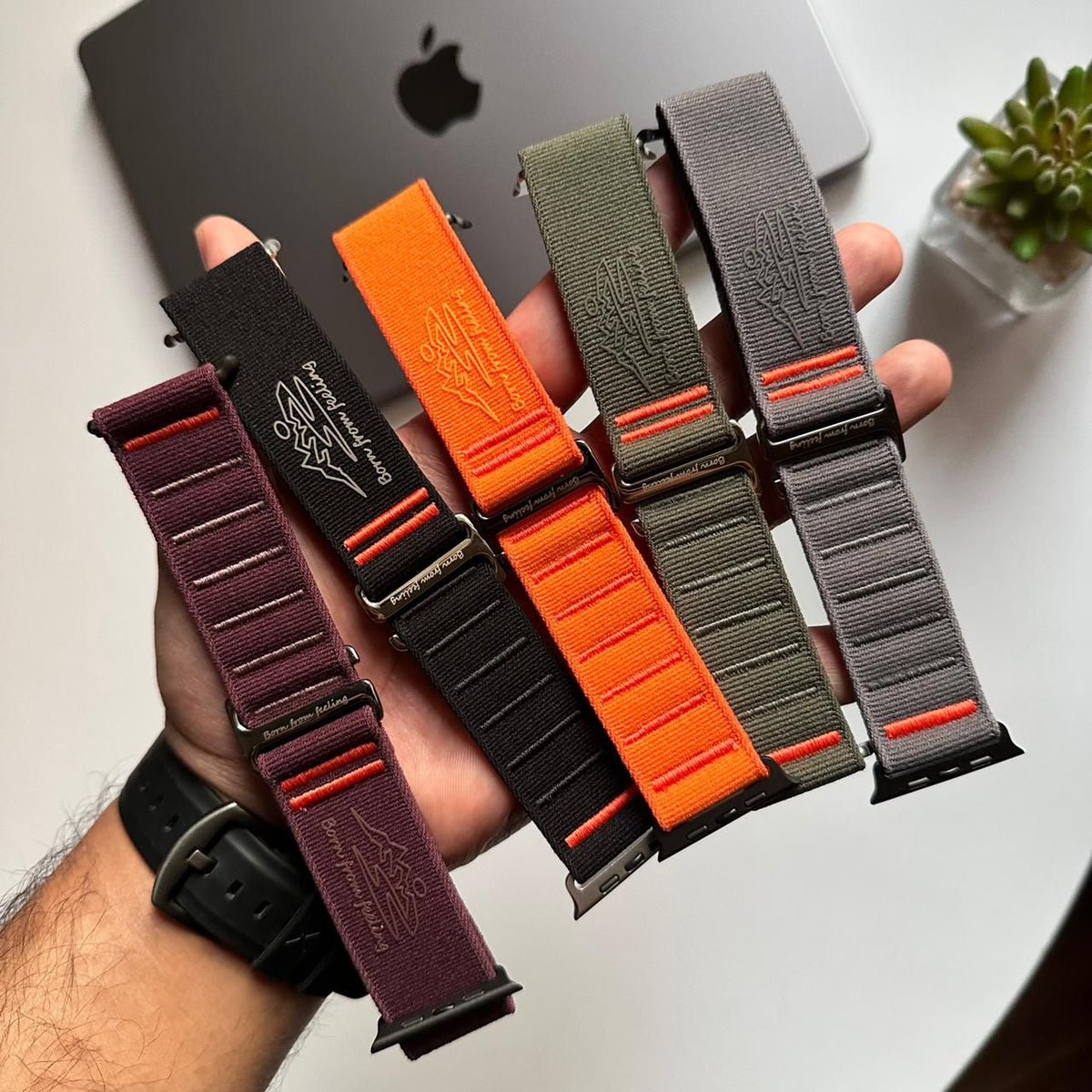 Born from Feelings Stretch Canvas Band for Apple watch(Code BFF73)