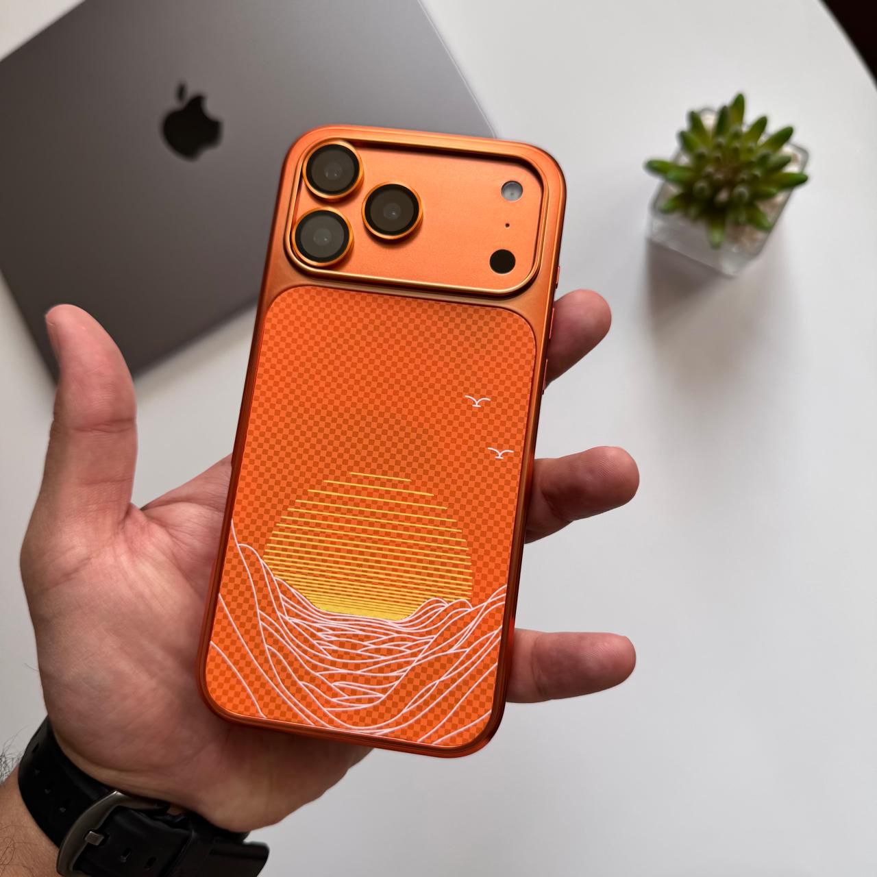 Acrylic Carbon moonlight Design Case(Code MON73)