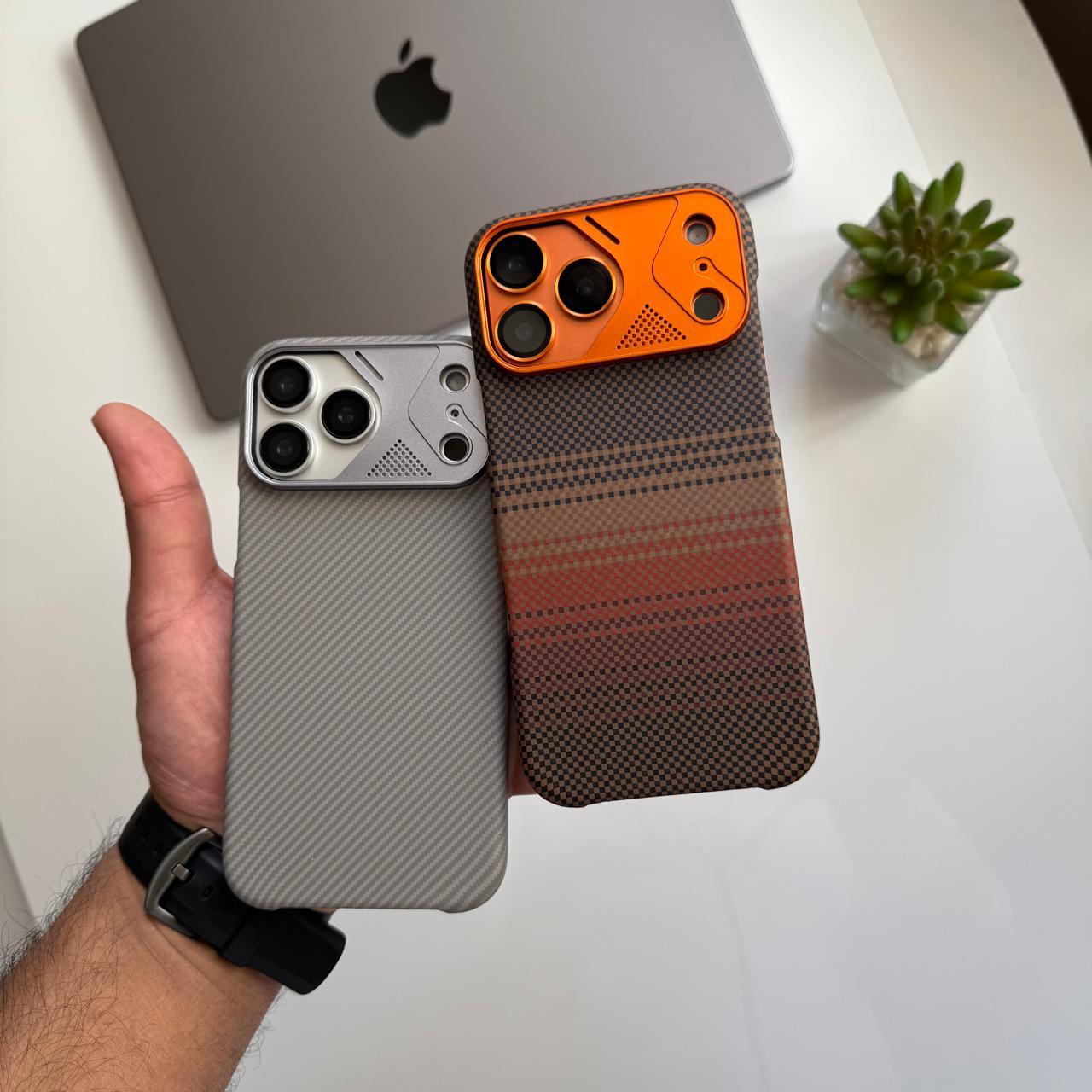 Metal & Carbon Kevlar Series Hard Slim-fit MagSafe Case(Code KVC72)