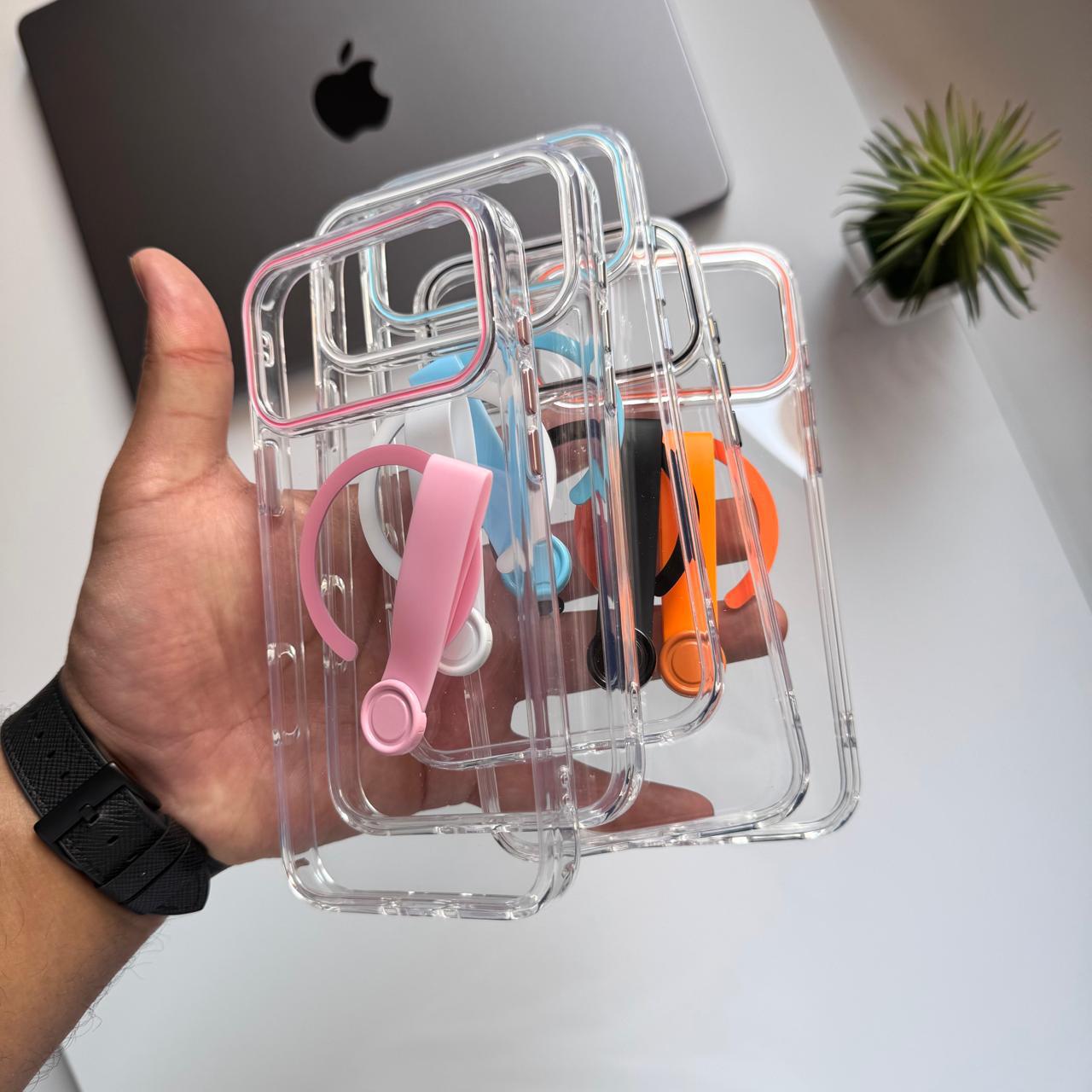 Transparent Rubber Holder MagSafe Case(Code RHT66)