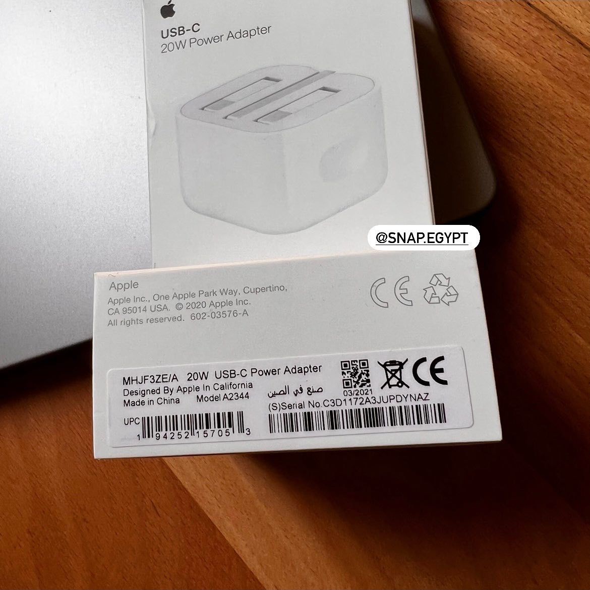 Chargeur Apple USB-C 20W Power Adapter