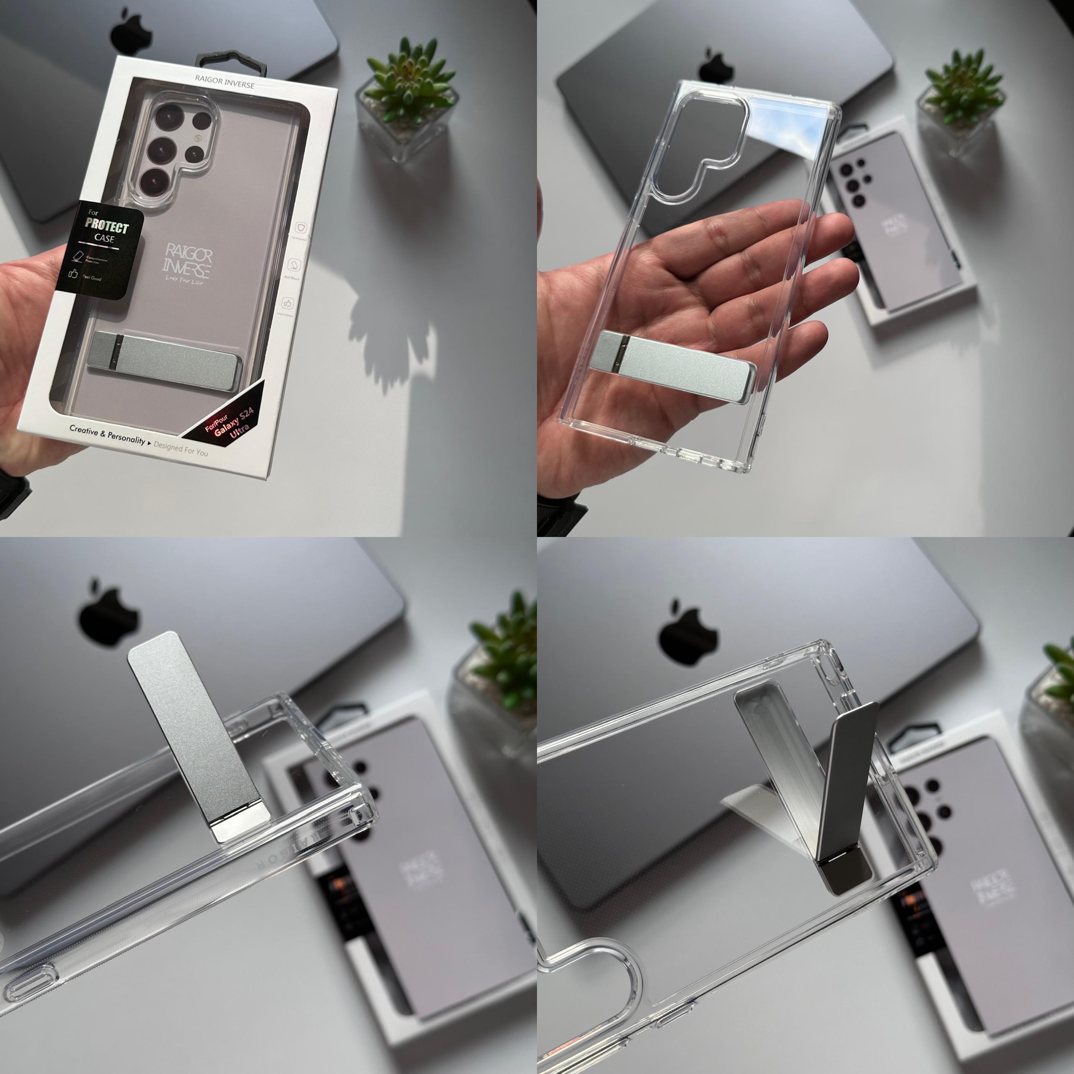 Raigor Inverse Transparent with Metal Stand Case (Code RIG83)