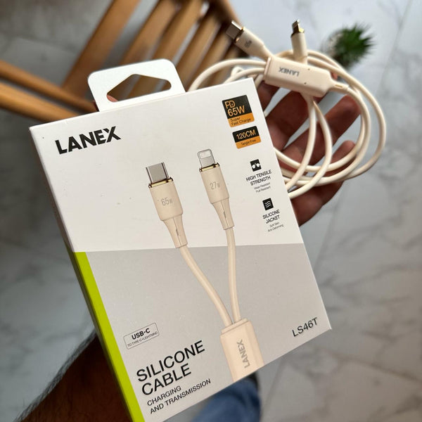 Lanex Silicone 65watt Fast Charging & Transmission double Cable (Code LS46T)